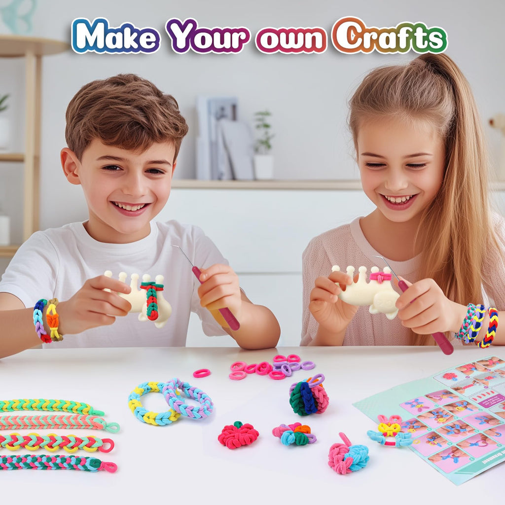 DDAI Arts and Crafts for Kids Age 8-12 Friendship Bracelet Making Kit for Girls - Best Birthday Gifts Ideas for Girl 7 9 10 11 Year Old - Popular Bracelets String Maker Toys Set