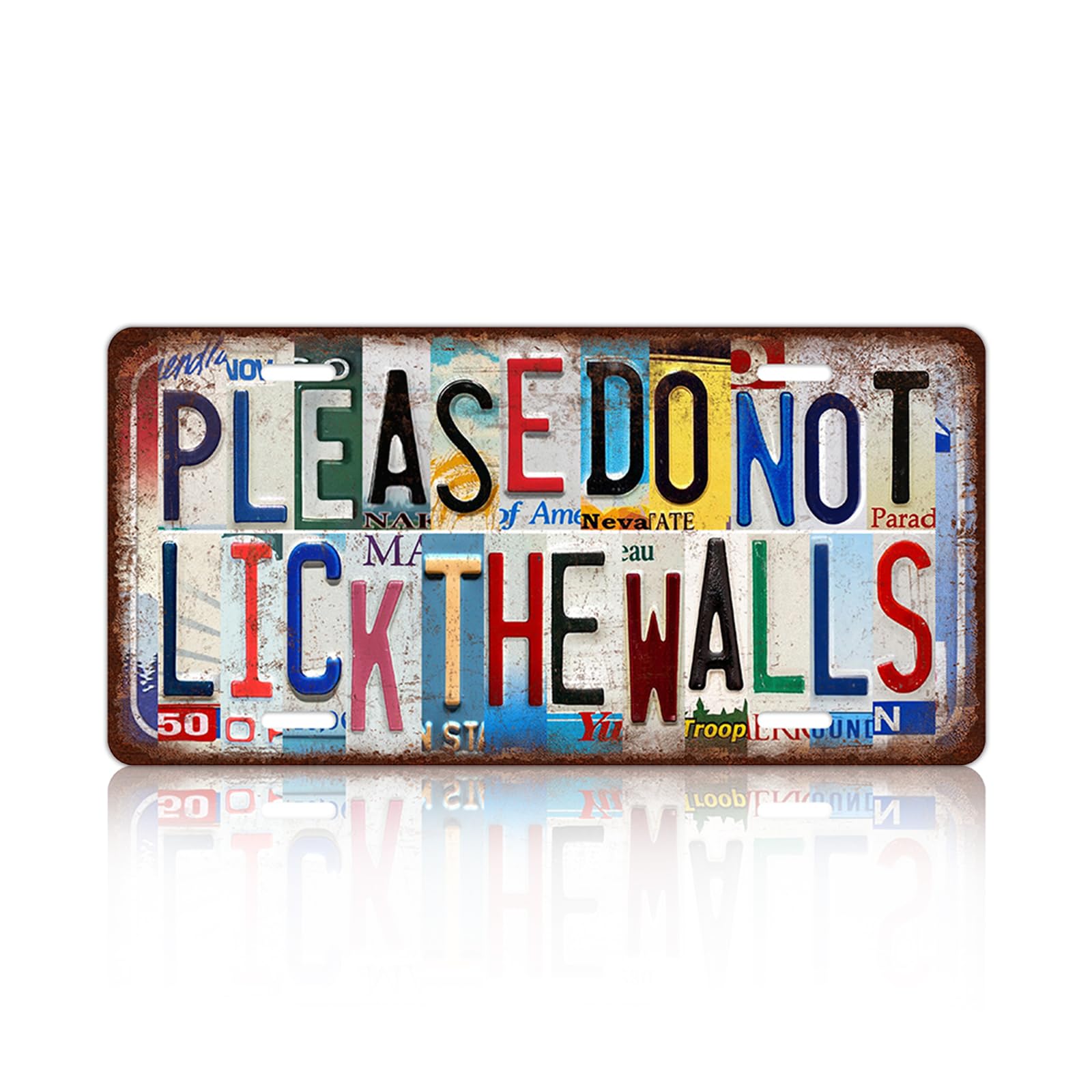 Vintage Wall Decor Grandkids The Best Part Of Growing Old License Plate Metal Sign Tin Signs Poster