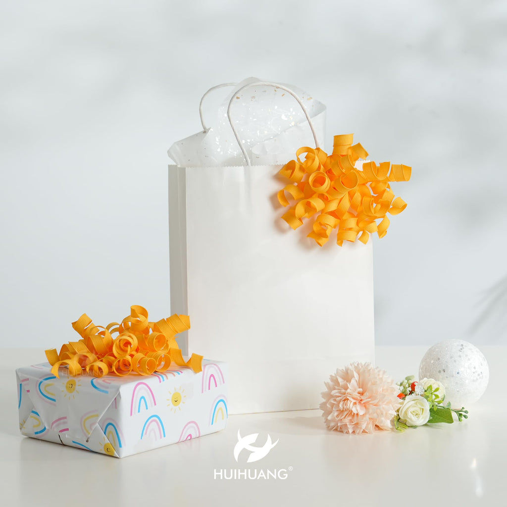 HUIHUANG Green Curly Gift Bows Self Adhesive Sage Green Burst Gift Bow for Gift Wrapping, Birthday, Wedding Baby Shower Party Favors, Wine Bottle, Treat Bags- 6 Counts