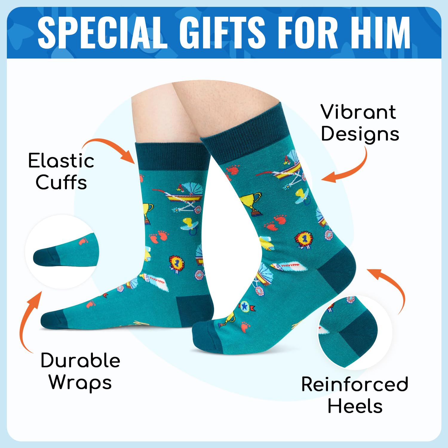 HAPPYPOP Gifts for Women Men - Aunt Uncle Grandparent Parent Socks, Mothers Father Day Socks