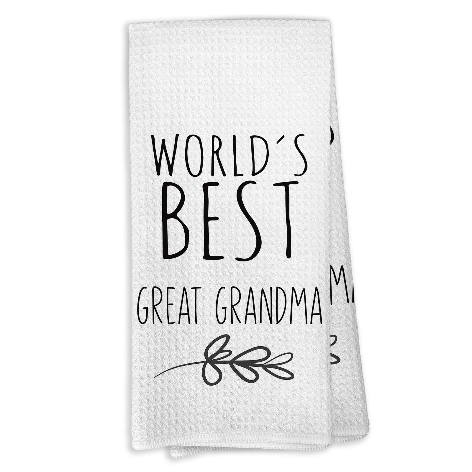 World's Best Grandparents Kitchen Towels, Grandparent Gifts for Grandma Grandpa, Grandparents Gifts from Grandchildren, Father's Day Tea Towels Kitchen Hand Towels 16x24 Inch