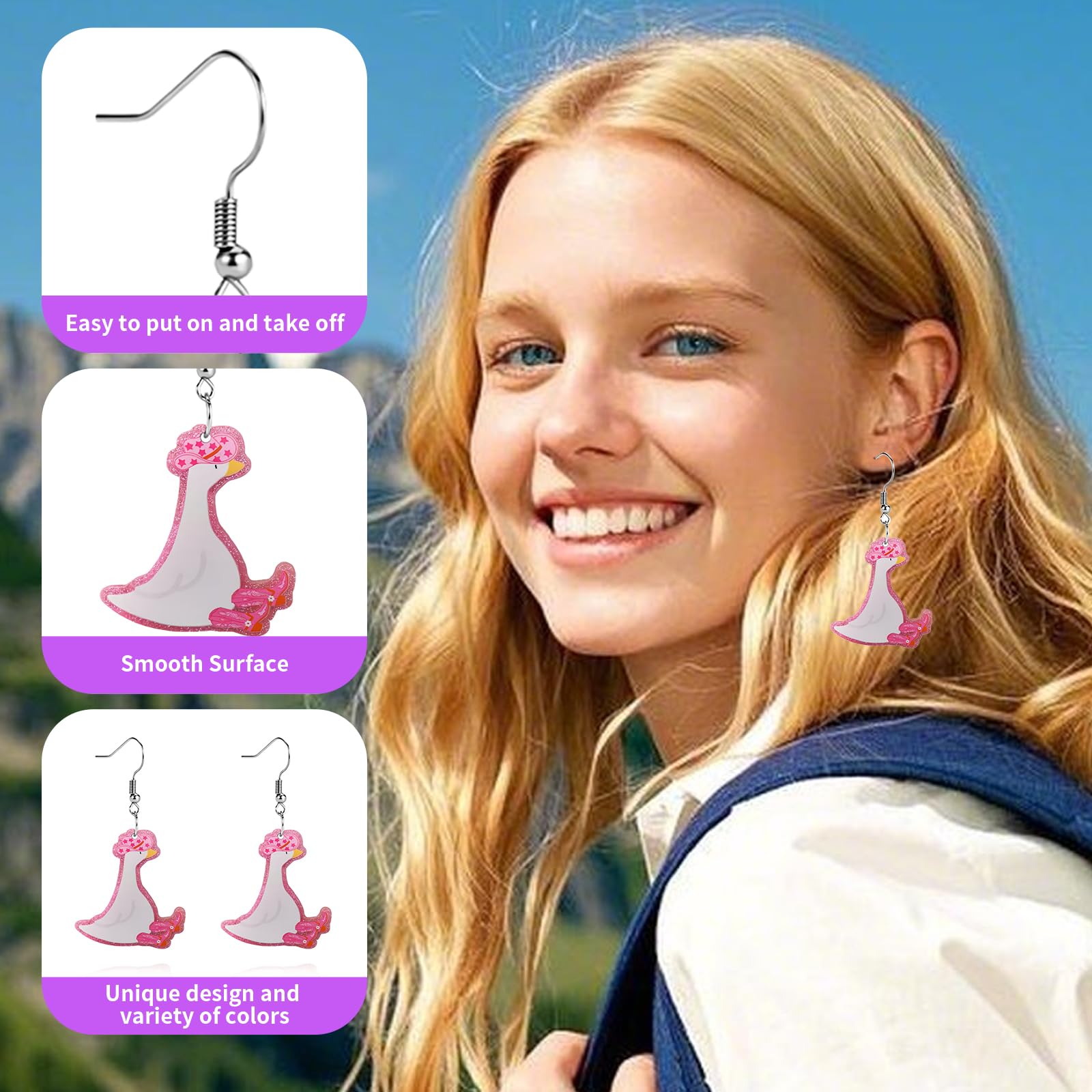 Funny Dog Sunflower Paw Print Earrings for Women - Unique & Quirky Funky Acrylic Dangle Earrings, Cute & Silly Novelty Design, Wacky & Crazy Earrings for Fun Lovers