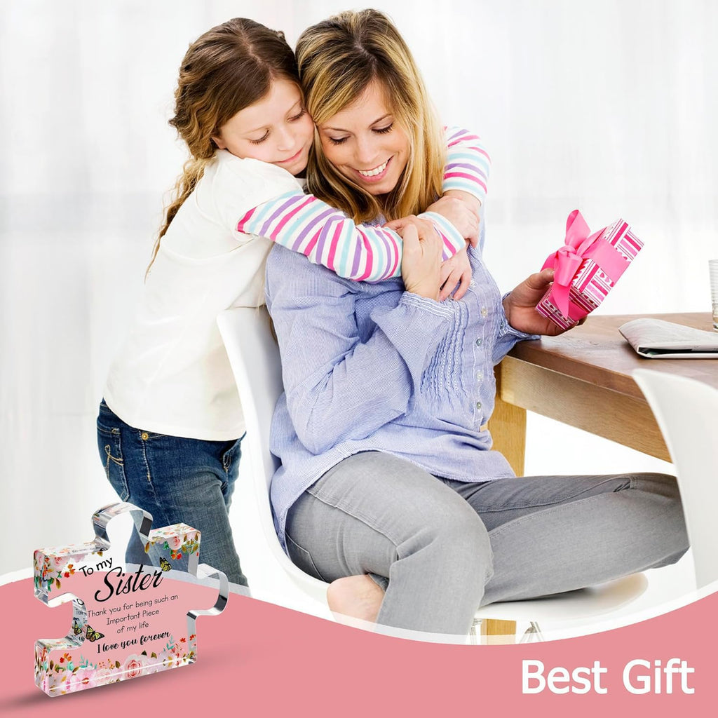 Engraved Acrylic Block Puzzle - Sentimental Gift for Her - Valentine's Day & Fiance Birthday Gift