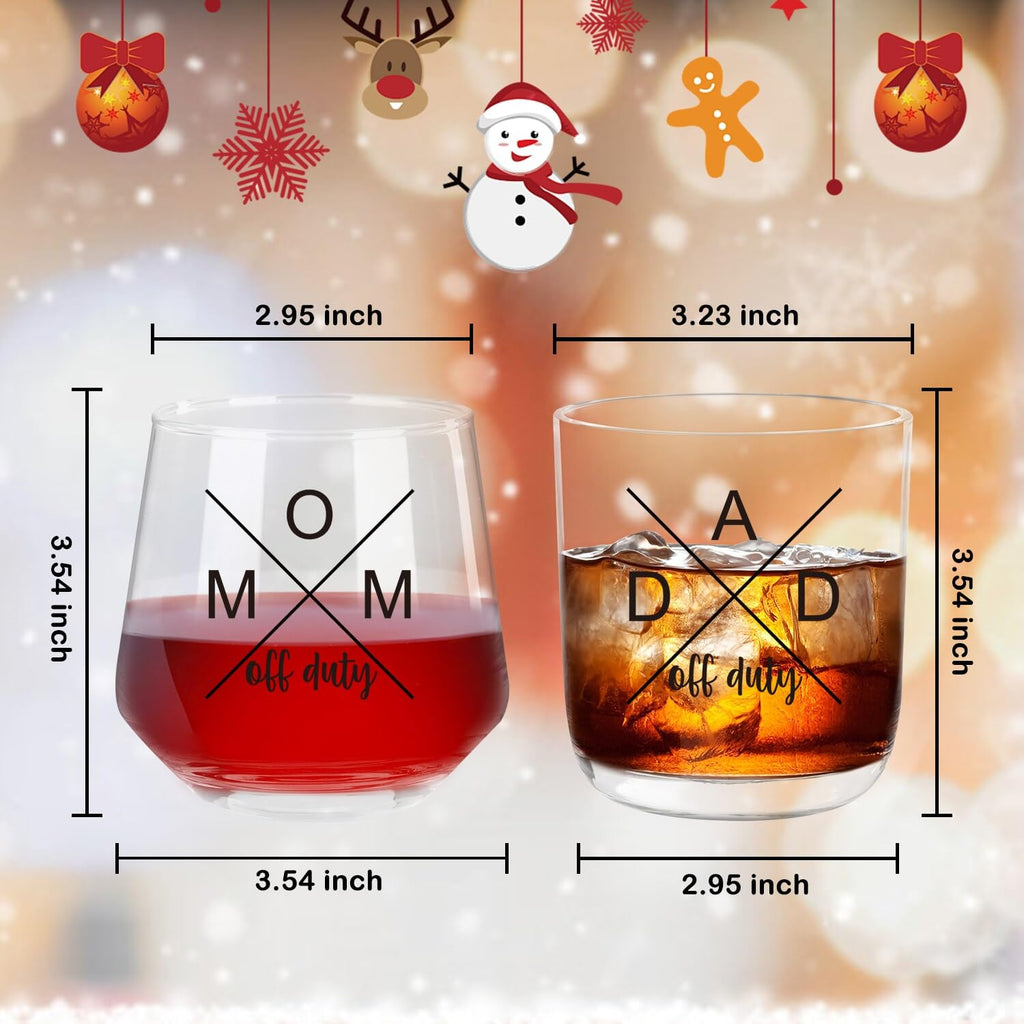First Time Grandparents Mothers Day Gifts 2026, Grandma Wine Glass And Grandpa Whiskey Glass Set, Pregnancy Announcement Gifts For Grandparent, Promoted To Grandparents Mother‘s Day Gift for Grandma