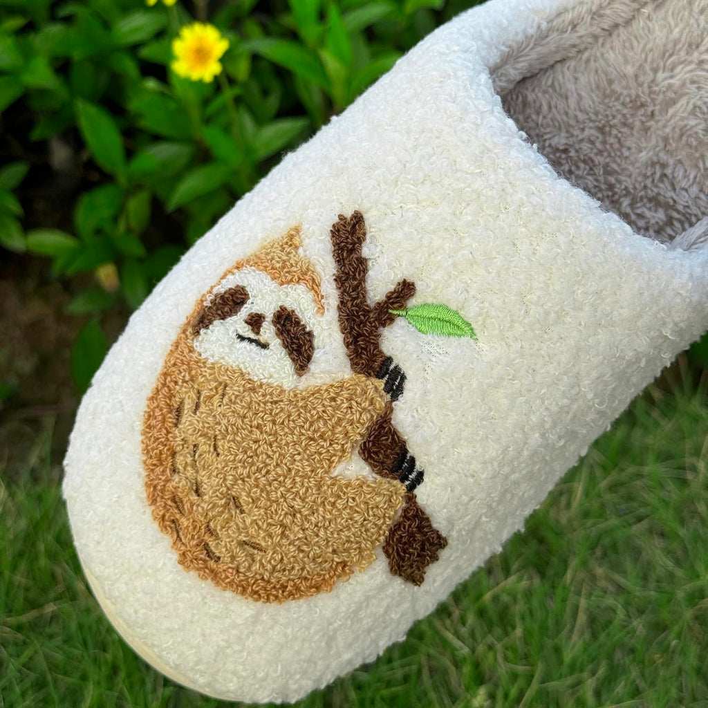 Cute Animal Slippers for Women Men Winter Fluffy Warm House Slippers Soft Plush Indoor outdoor Shoes