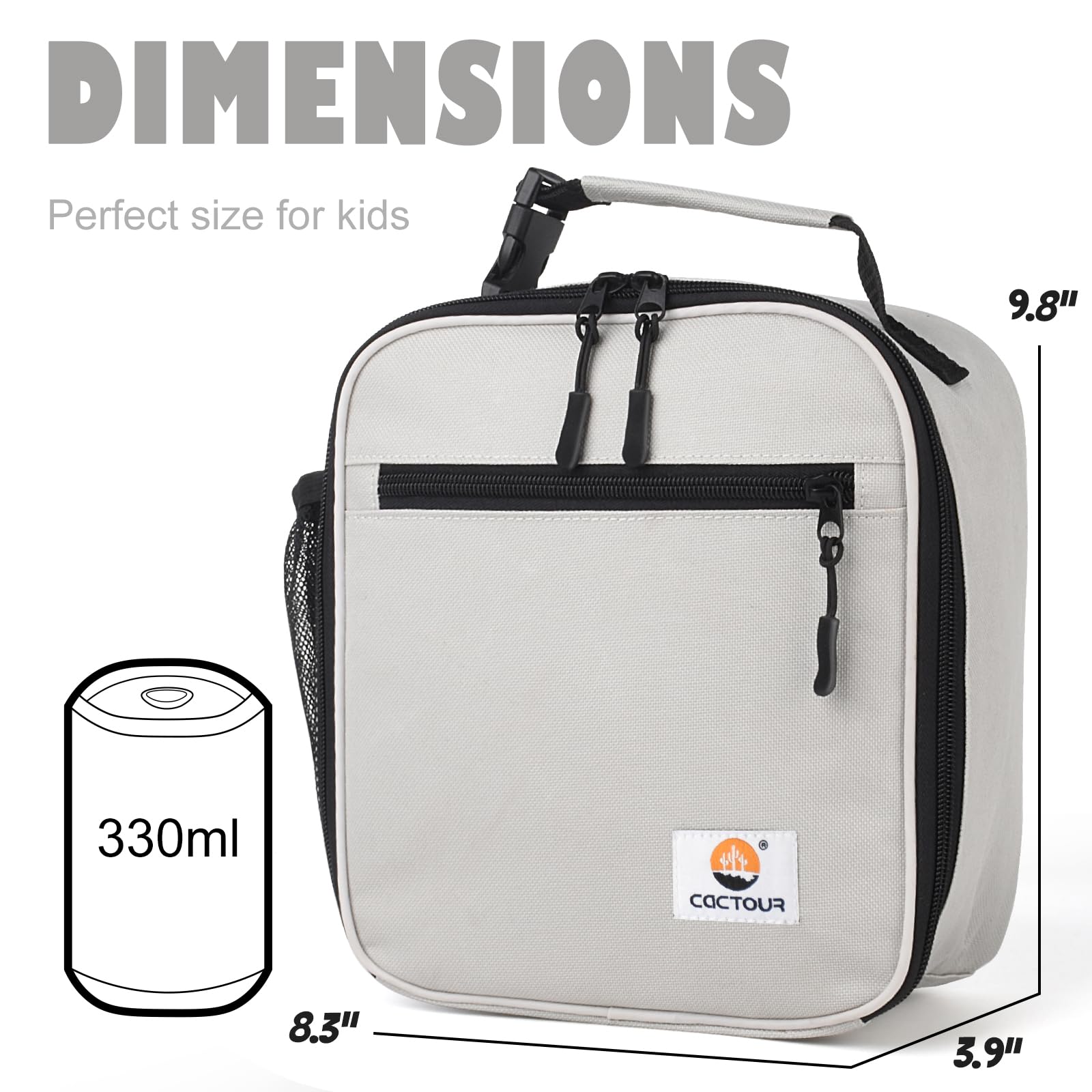 CaCTOUR Lunch Box Kids,Premium Insulated Lunchbox for Girls Boys,Soft Mini Cooler Bag Back to School Thermal Reusable Lunch Bag for Work School Picnic (Blue)