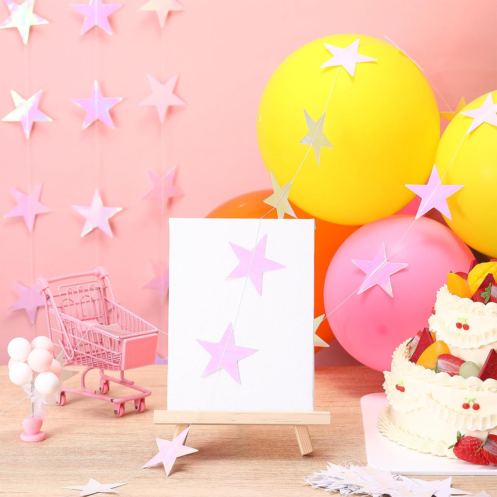 Patelai Glitter Star Garland Banner 2026 Graduation Decor 130 Feet Star Hanging Banner Twinkle Backdrop for Party Birthday Classroom Wedding Supplies(Gold)