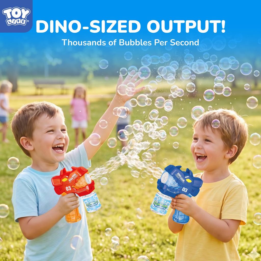 TOY Life 3 Pack Bubble Guns for Kids, Automatic Bubble Blower, Leakproof & Lightweight, Outdoor Summer Toys for Beach Travel, Easter Basket Stuffer, Party Favor, Birthday Gift for Toddlers Boys Girls