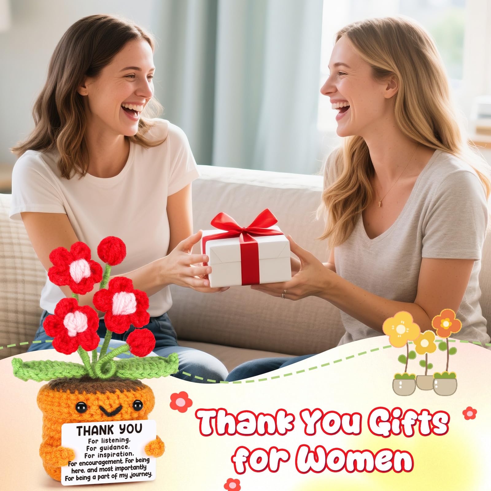 Agantree art Grandma Gifts for Grandma Birthday from Granddaughter Grandson – I Love You Crochet Flower Decor Grandparents Day Christmas for Great Grandma Gigi Nana
