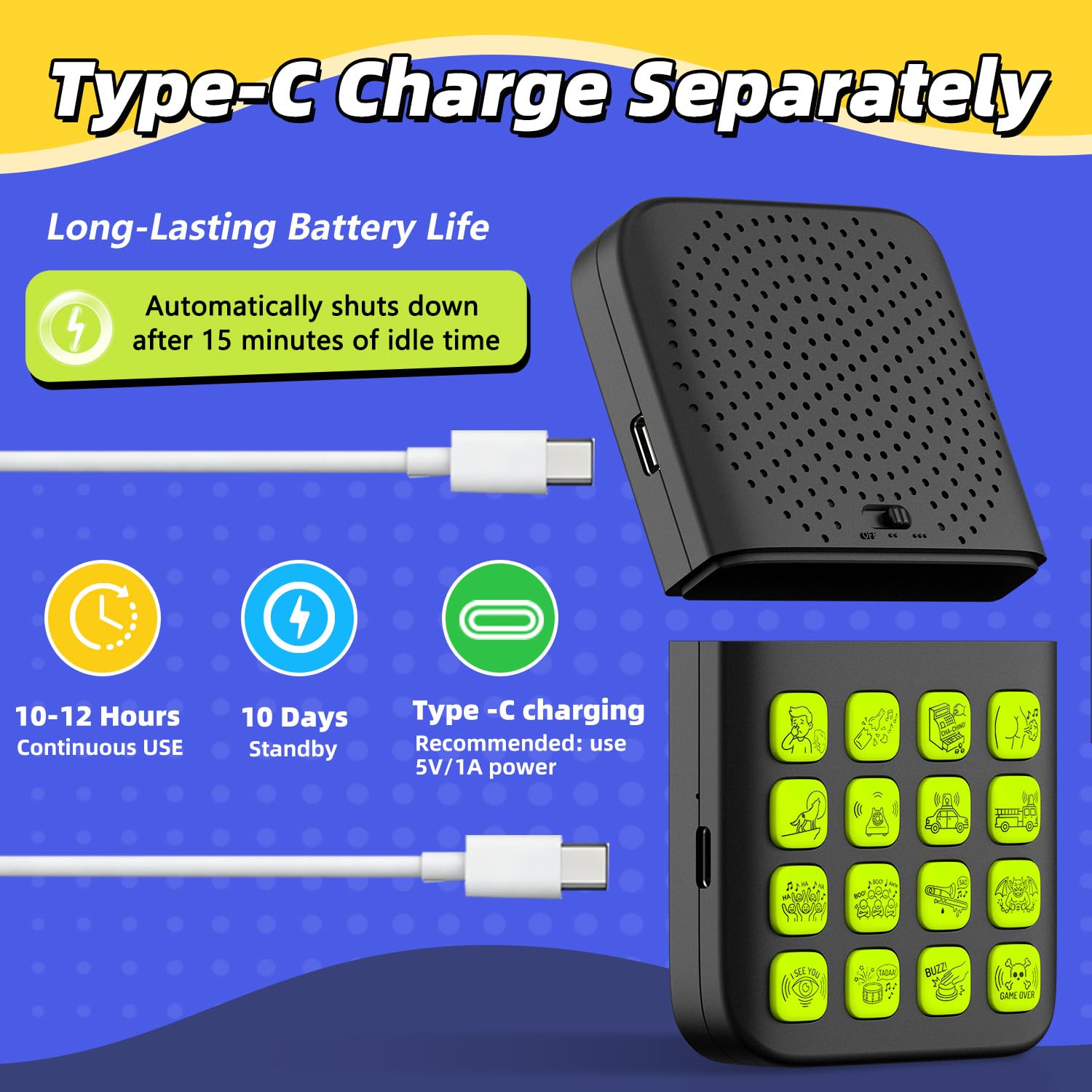 Fikami Rechargeable 2-in-1 Separable Magnetic Sound Effects Machine,16 Sounds,Volume Adjustment,Prank Gifts Toys for Boys,Remote Fart Machine for 6 7 8 9 10 11 12 13 Year Old Boys Toys Gifts