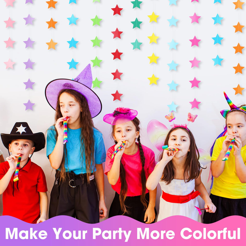 Patelai Glitter Star Garland Banner 2026 Graduation Decor 130 Feet Star Hanging Banner Twinkle Backdrop for Party Birthday Classroom Wedding Supplies(Gold)