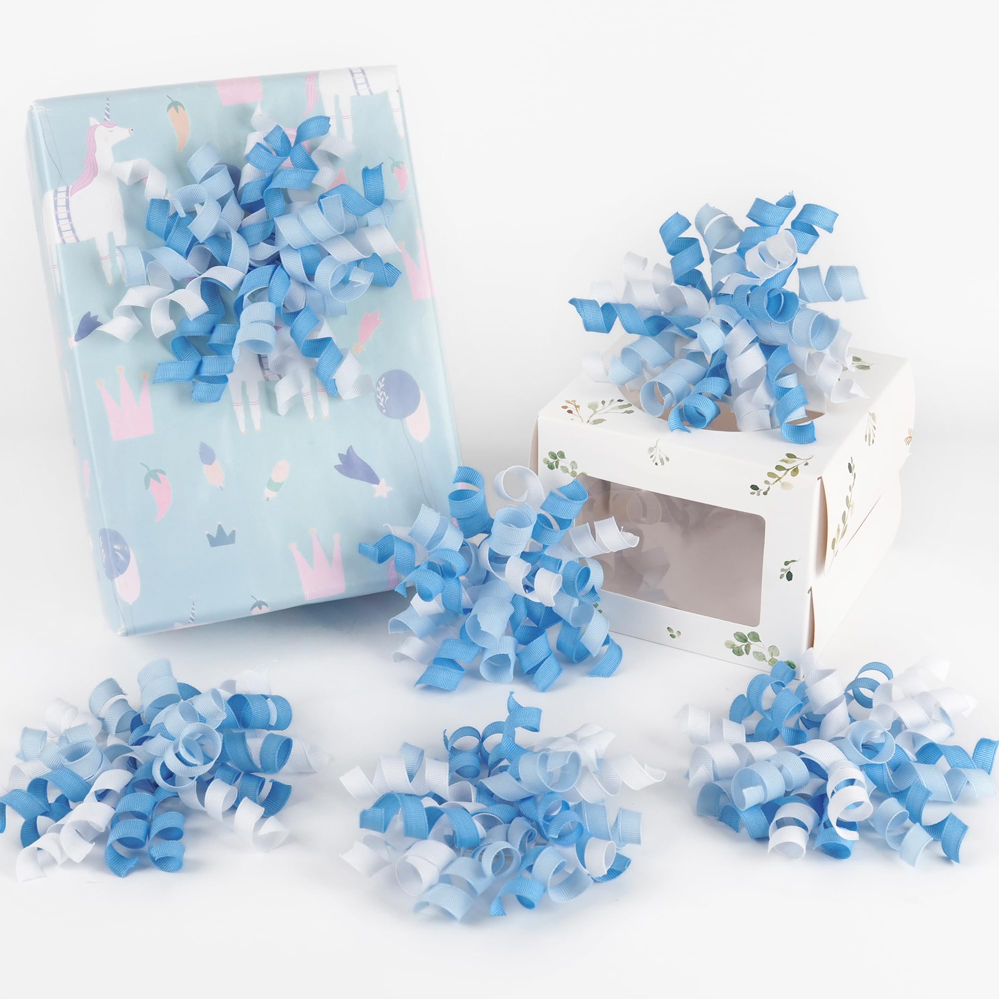 HUIHUANG Green Curly Gift Bows Self Adhesive Sage Green Burst Gift Bow for Gift Wrapping, Birthday, Wedding Baby Shower Party Favors, Wine Bottle, Treat Bags- 6 Counts