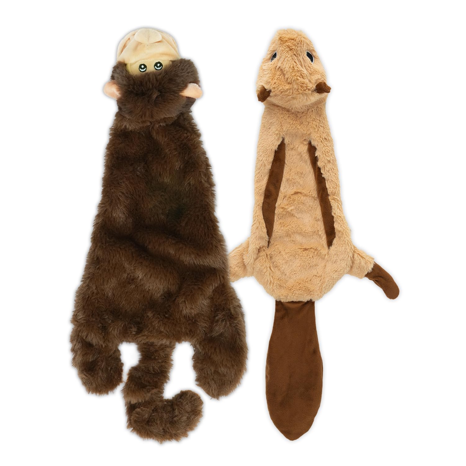 Best Pet Supplies Squeaky Dog Toys with Soft Durable Fabric for Small, Medium and Large Pets Interactive Toy for Indoor Play, Supports Active Biting and Play - 4 Figures, Small