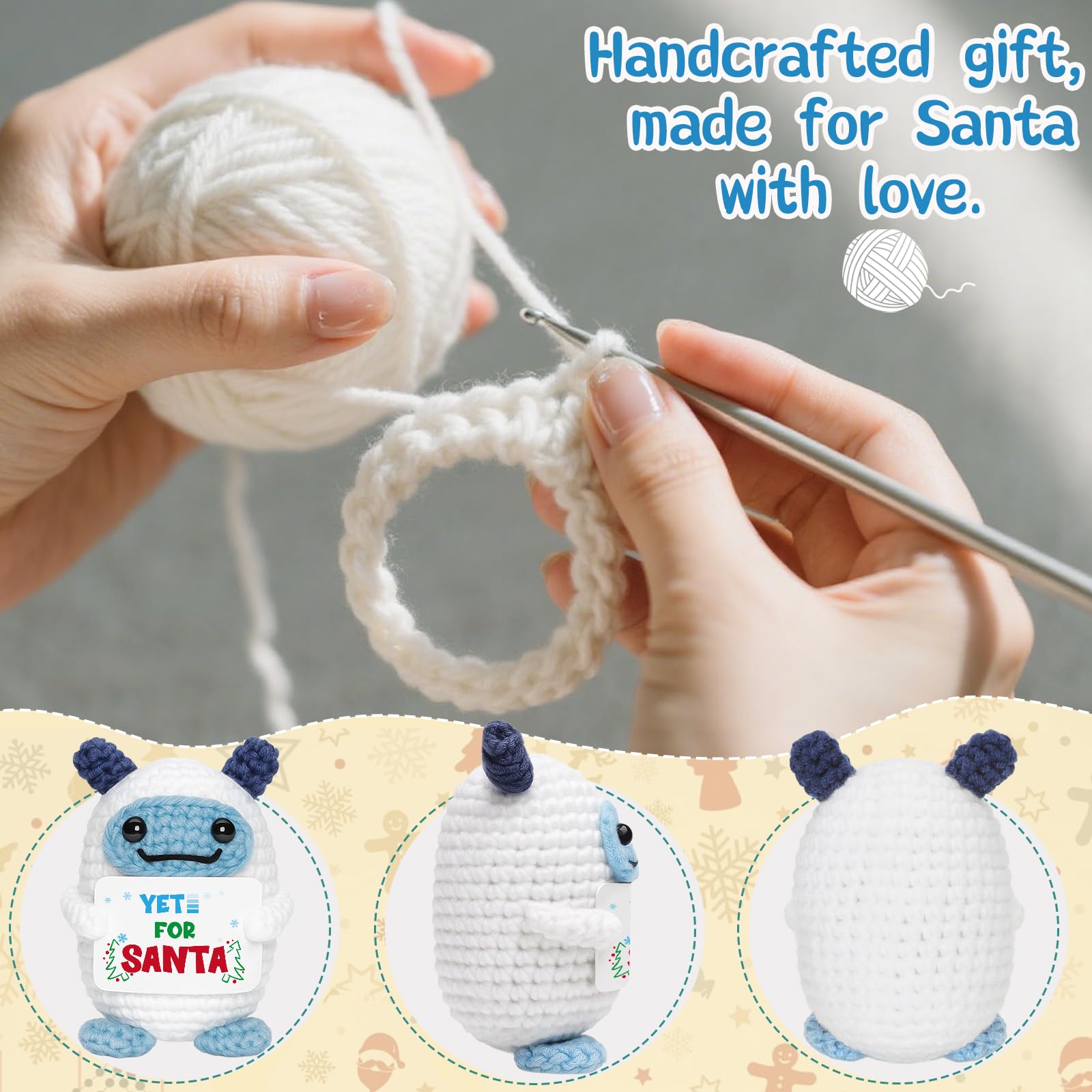 You're My Boo Crochet Ghost - Anniversary Love Birthday Gifts for Women Men Her Him Boyfriend Girlfriend, Fathers Day Card for Husband from Wife - Holiday Stuffers for Halloween Valentine Christmas