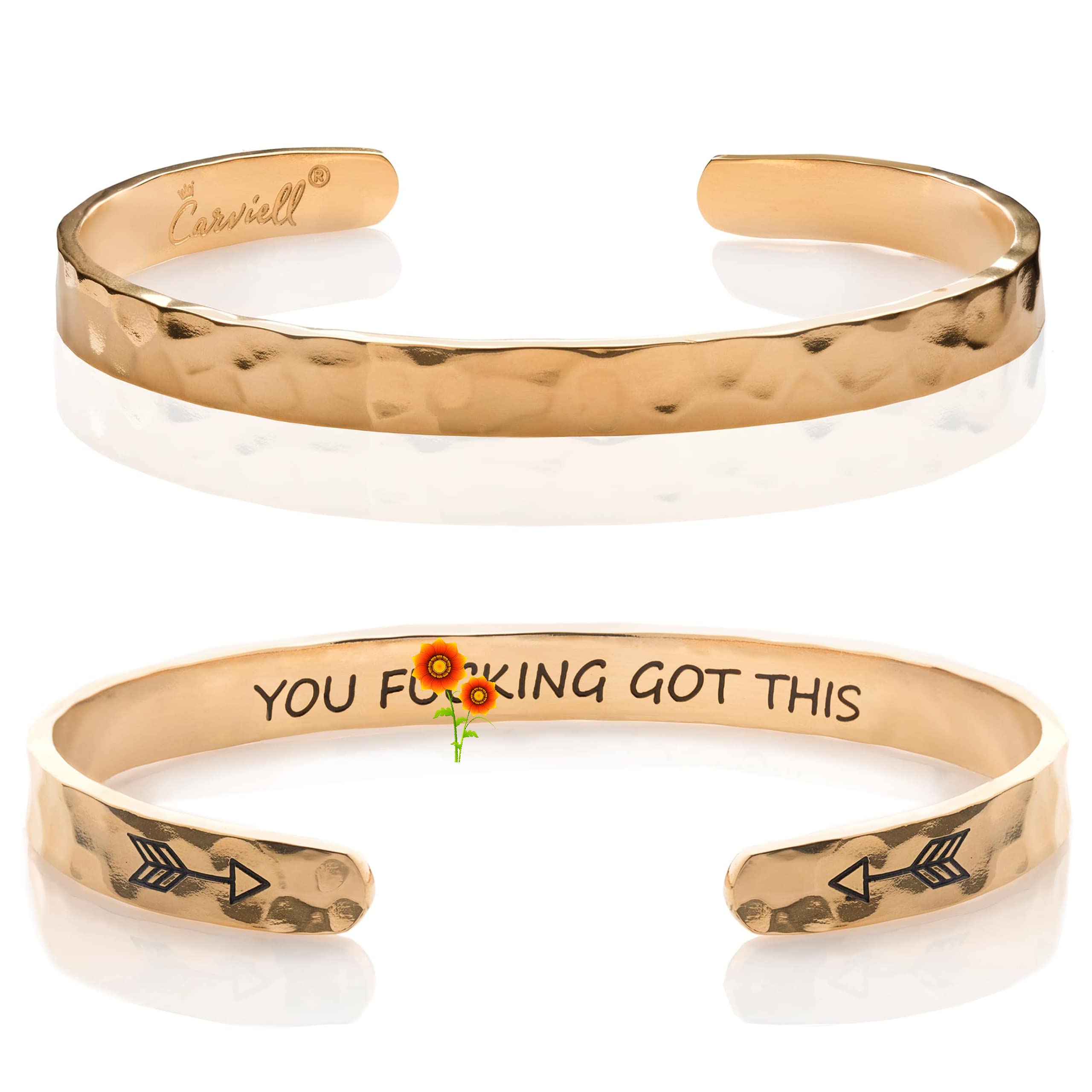 Carviell Bracelet - Gifts for Women – Inspirational, Friendship, Love, Mom, Daughter, Sister, Christian, Graduation, Memorial & Wedding Gifts – 100+ Phrases – Stainless Steel, Gift-Ready