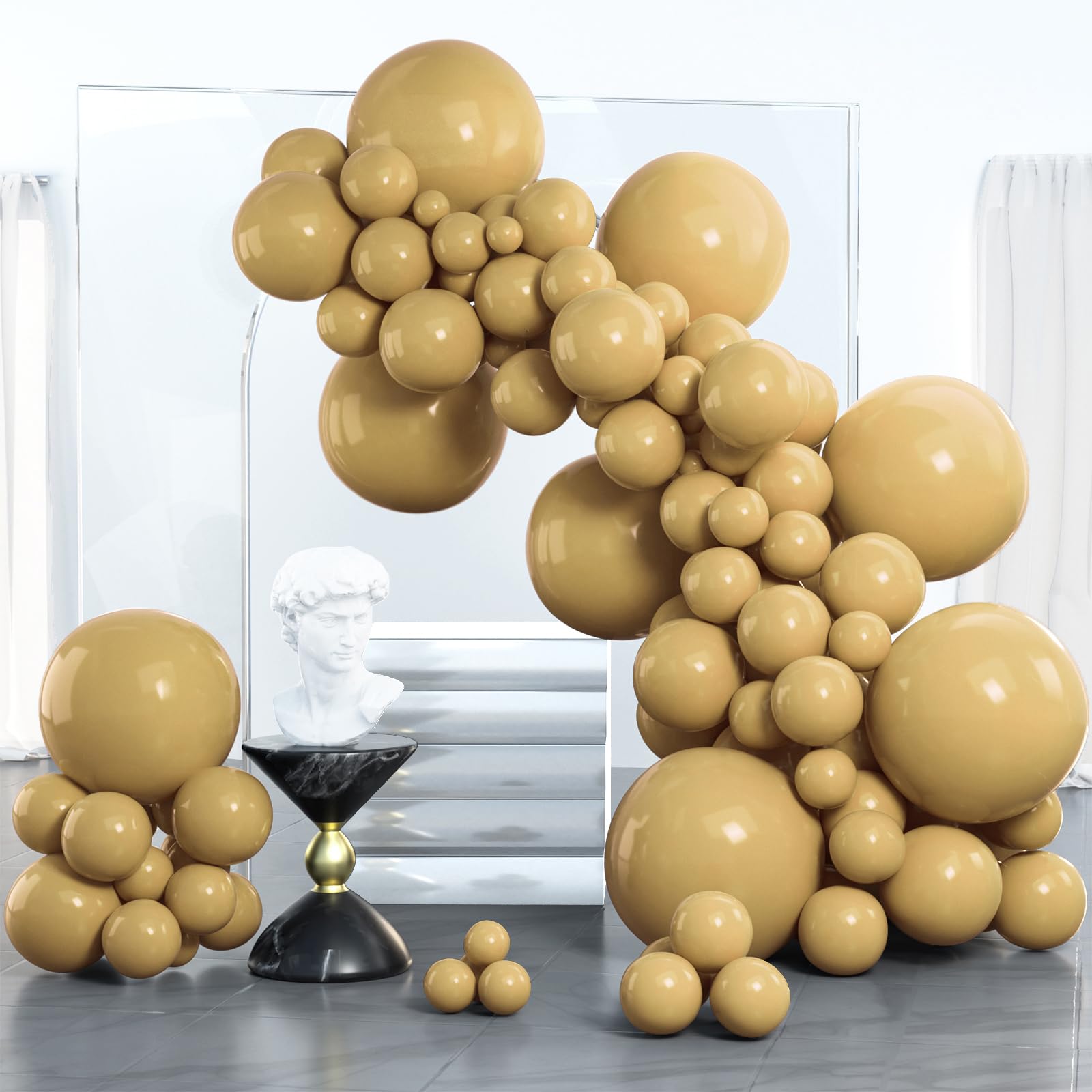 PartyWoo Gold Balloons 100pcs 12 Inch Gold Latex Helium Balloons for Birthday Wedding Anniversary Baby Shower Graduation Bachelorette Retirement Engagement Tea Casino Disco Party Decorations Gold-G101