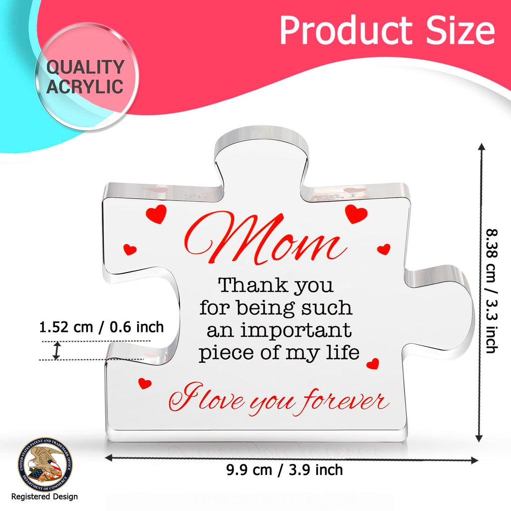 Engraved Acrylic Block Puzzle - Sentimental Gift for Her - Valentine's Day & Fiance Birthday Gift