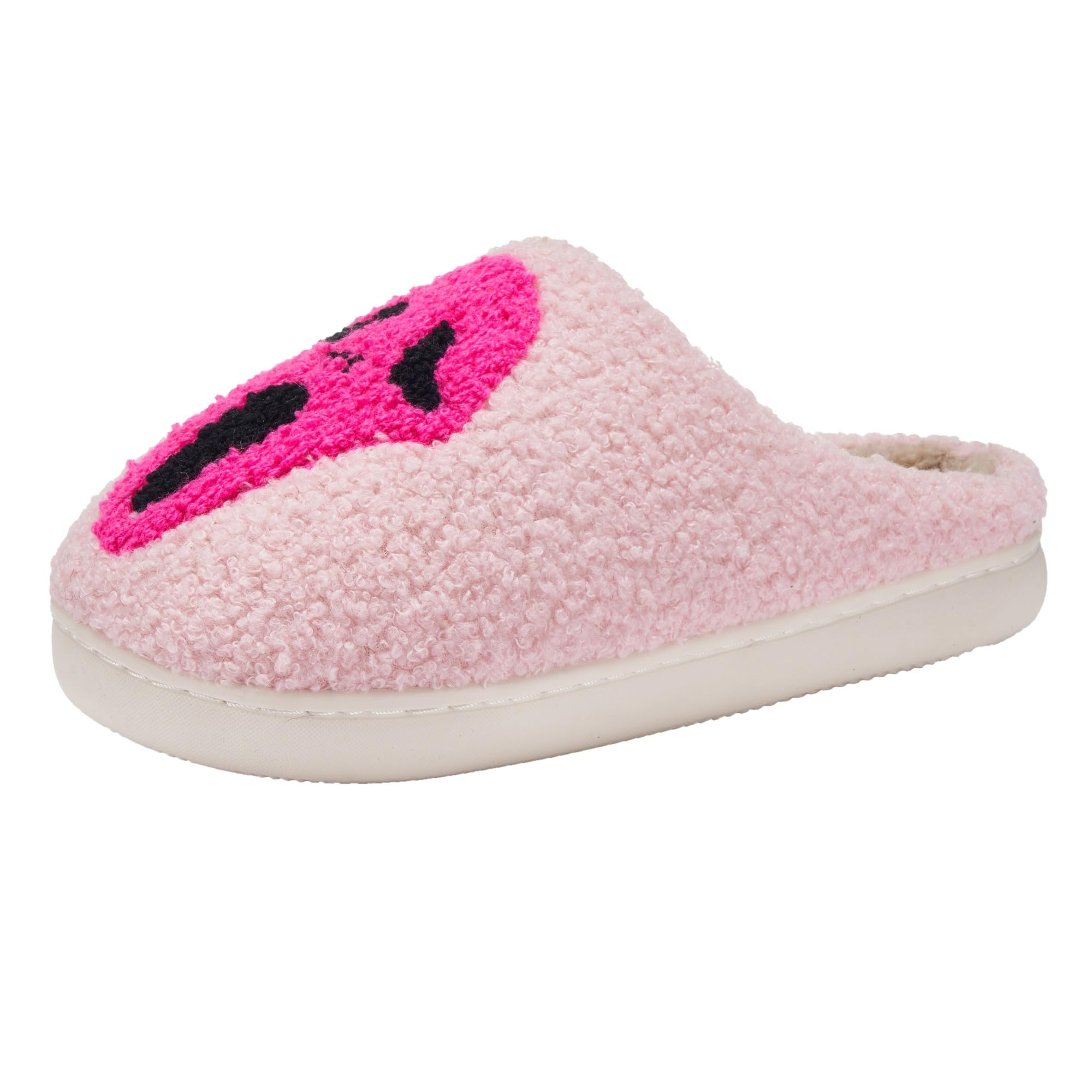 Halloween Slippers for Women Retro Soft Cozy Comfy Plush Lightweight Slip-on Indoor Outdoor Anti-Skid Sole Christmas House Shoes