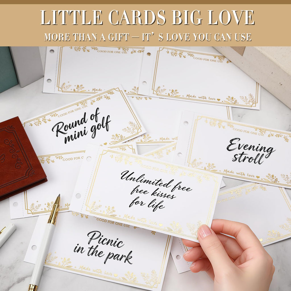 Love Coupons for Him – 30 Blank Personalized Coupons | Romantic Valentines Gifts for Him, Thoughtful Valentines Day Gifts for Husband, Cute Vday Gift for Boyfriend (Ruby Red)