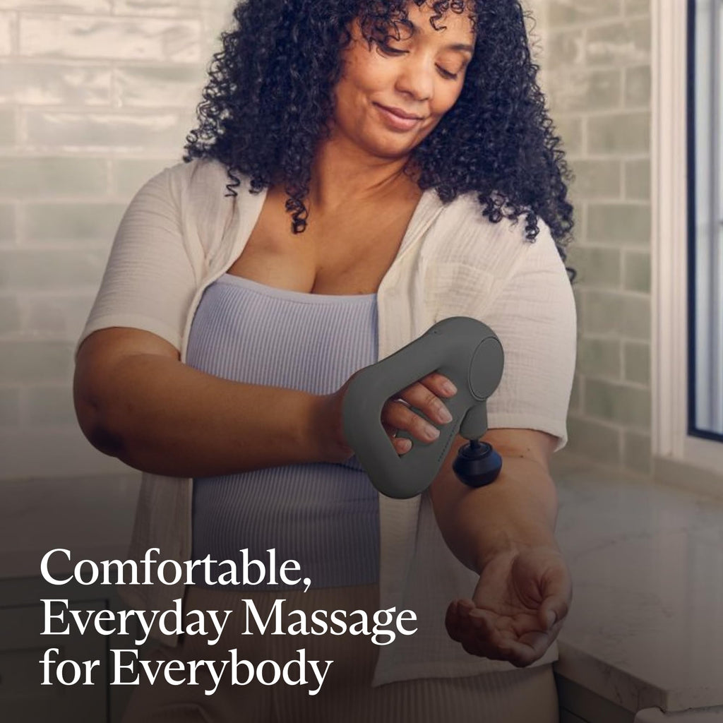 TheraGun Therabody Relief Handheld Percussion Massage Gun - Easy-to-Use, Comfortable & Light Personal Massager for Every Day Pain Relief Massage Therapy in Neck, Back, Leg, Shoulder and Body (Navy)