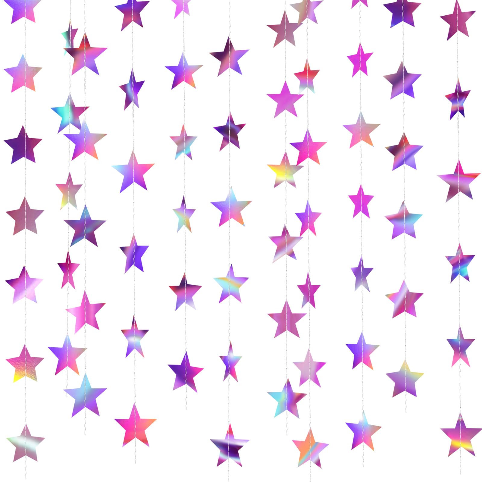 Patelai Glitter Star Garland Banner 2026 Graduation Decor 130 Feet Star Hanging Banner Twinkle Backdrop for Party Birthday Classroom Wedding Supplies(Gold)