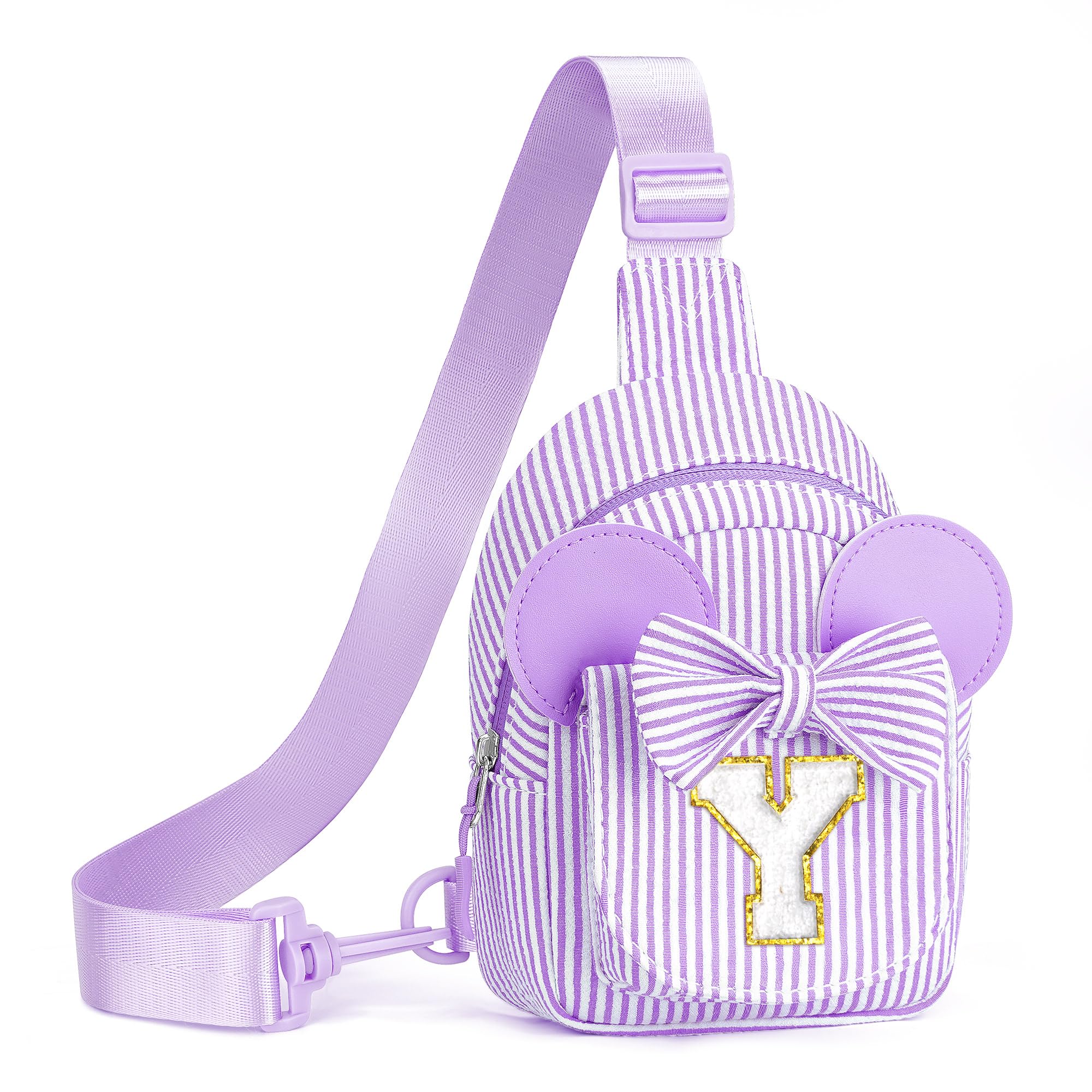 Birthday Gifts for Girls Kids, Personalized Small Initial Pink Sling Bag for Kid Girls | Small Initial Monogram Fanny Packs Crossbody Bag Purse for Girl Kid Year Old Birthday Gifts (Pink A)