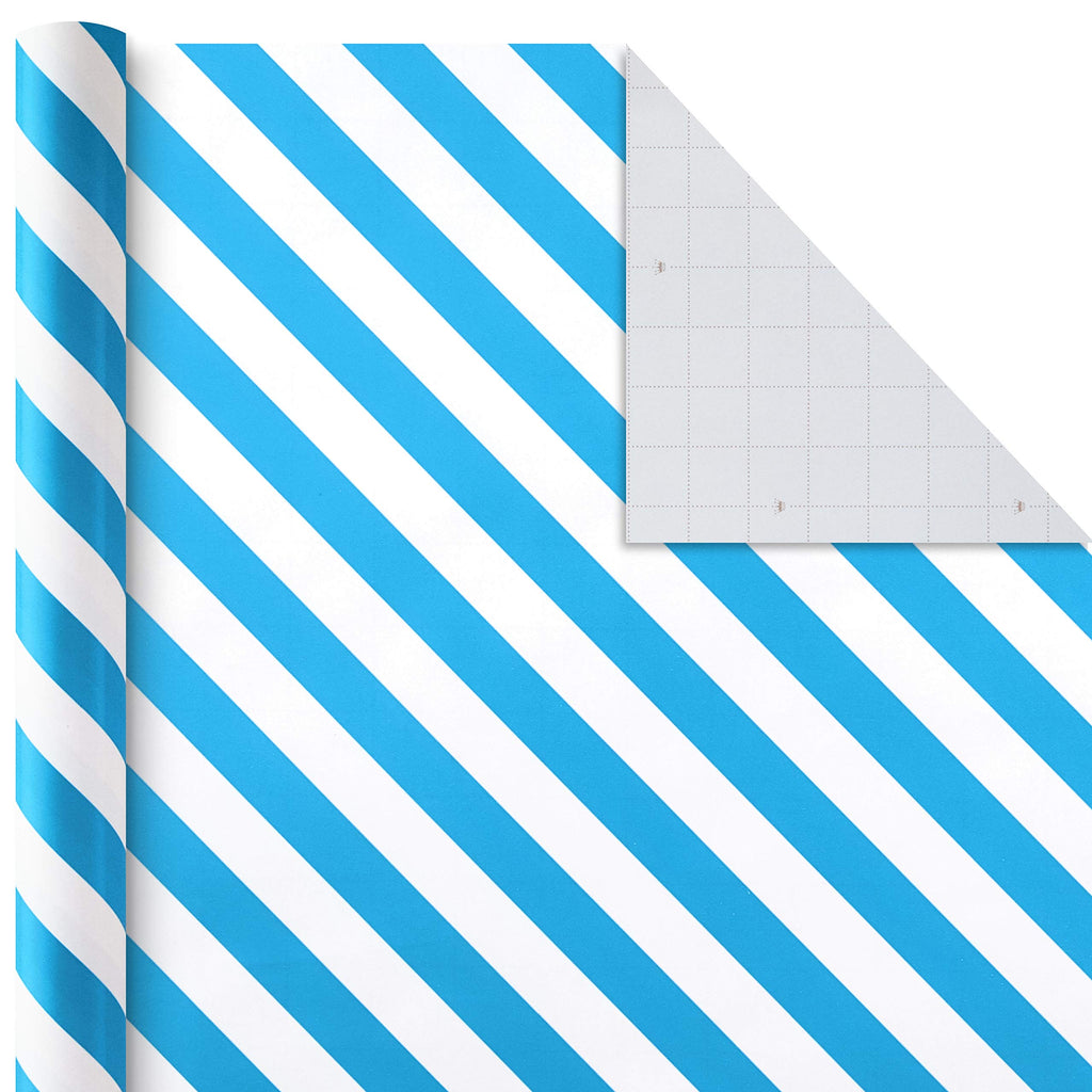 Hallmark All Occasion Wrapping Paper Bundle with Cut Lines on Reverse (Pack of 6; 180 sq. ft. ttl.) Solids, Polka Dots & Stripes for Birthdays, Easter, Mothers Day, Weddings, Baby Showers (5JXW1746)