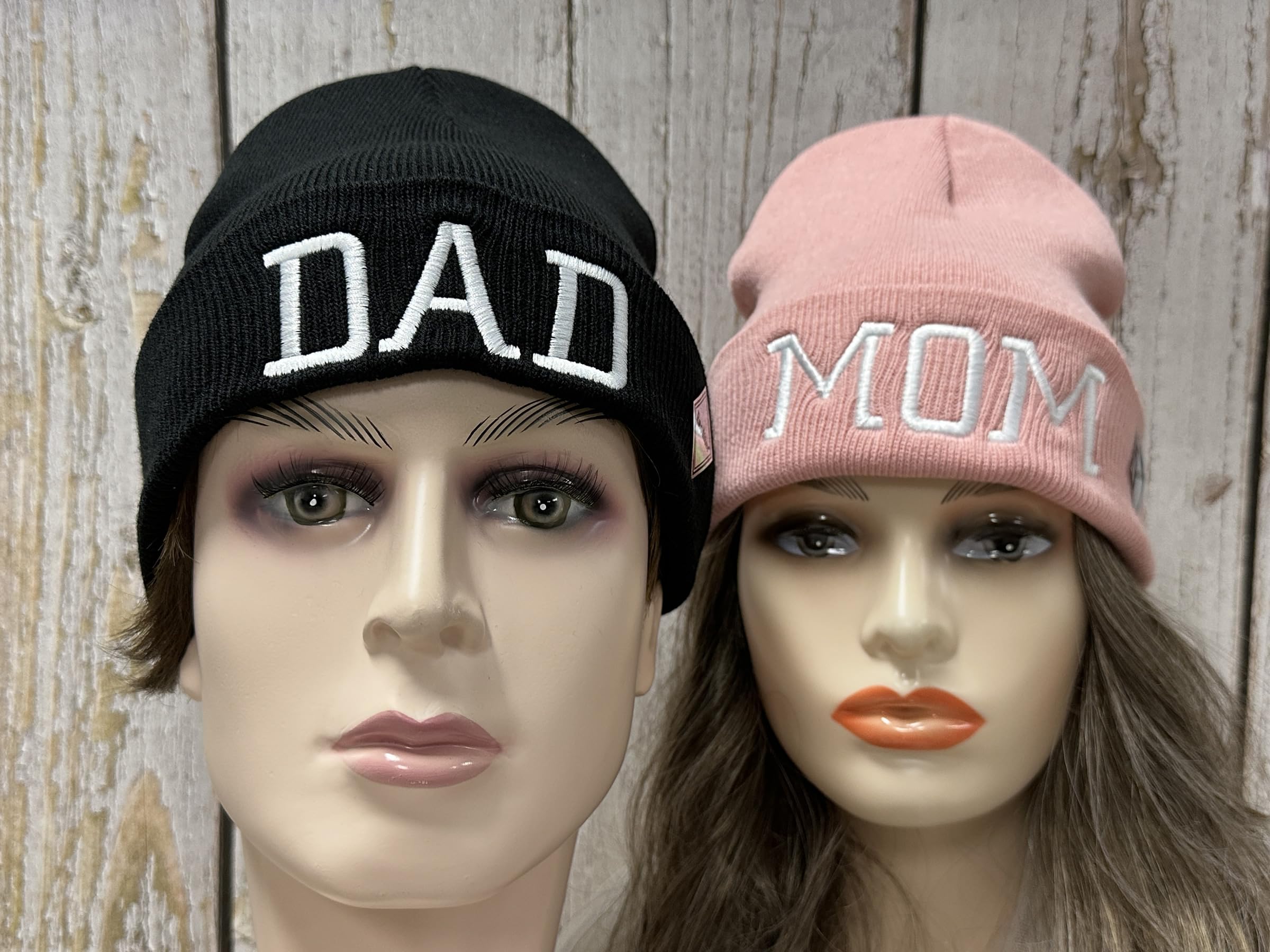 Mr Mrs Grandpa Grandma Dad Mom Hubby Wifey Beanie Hats
