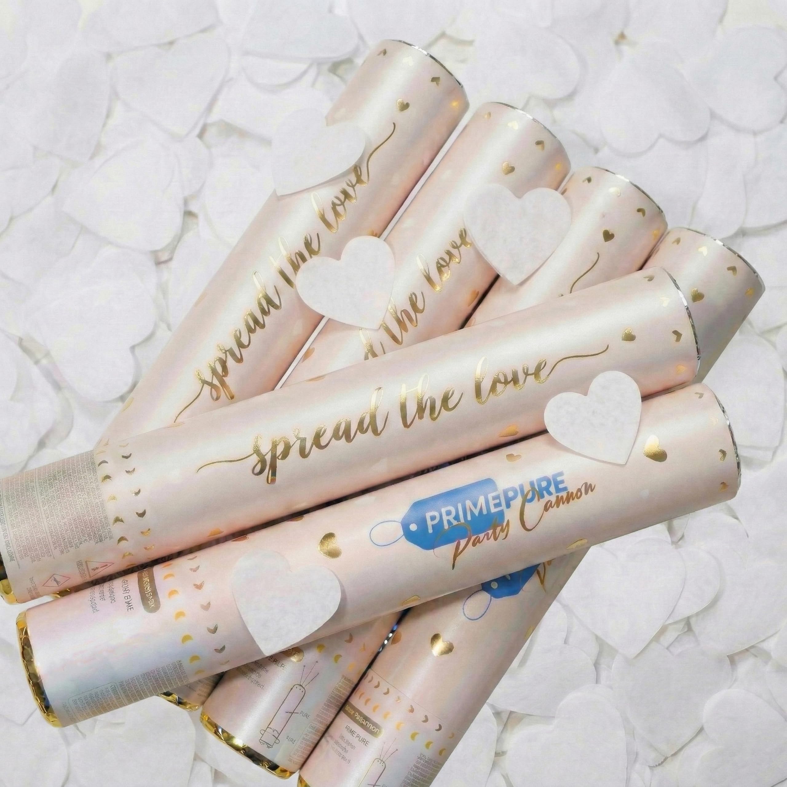 PrimePure Confetti Cannon Party Poppers - Gold Star Confetti Poppers - 2 Pack - Make It Rain Gold Glitter Stars Party Cannons Pop Gun for Birthday, Wedding, Graduation, Celebration, Events, Pranks