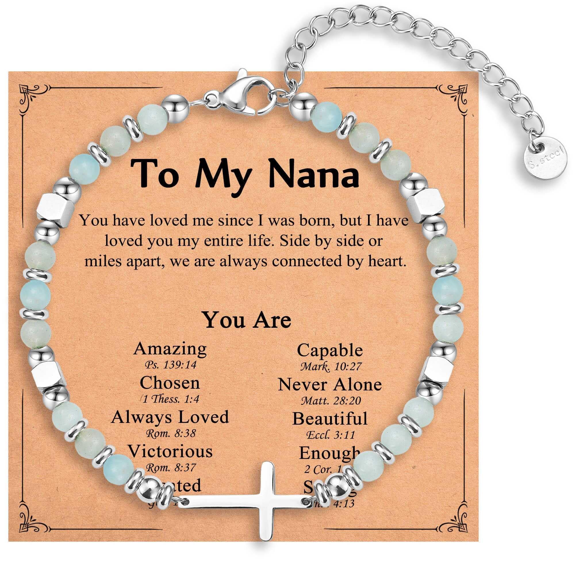 Religious Cross Bracelet for Women Girls, Christian Gifts for Daughter Granddaughter Sister in Christ Friend Niece on Birthday Christmas Easter Valentines Day Graduation