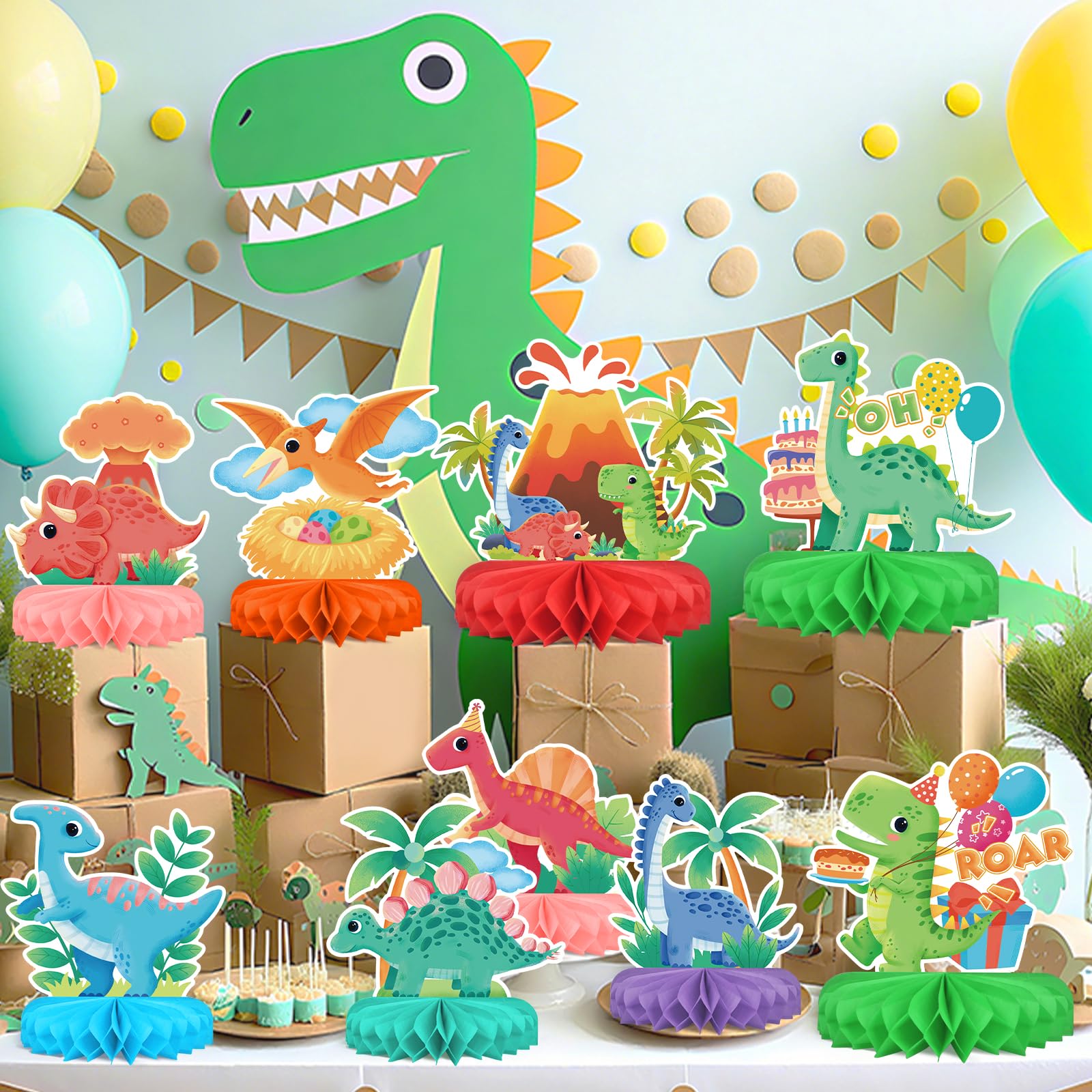 St Patrick's Day Decorations Set - St Patricks Day Honeycomb Centerpieces & Shamrock Beer Table Toppers, for Irish Classroom & St. Patrick's Day Party Supplies