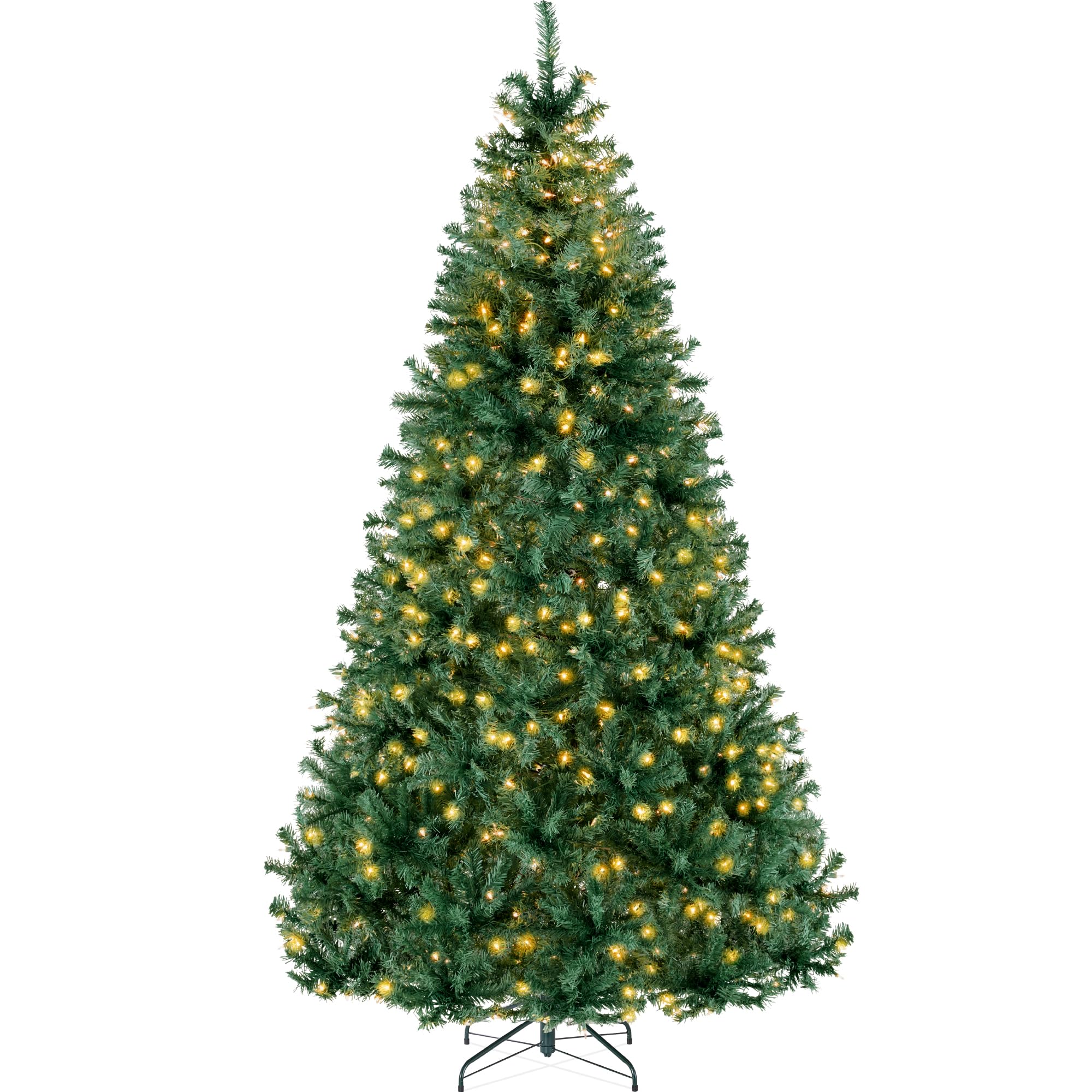 Best Choice Products White Christmas Tree 6ft Pre-Lit Artificial Pine Tree Premium Holiday Decoration w/Warm White Lights, Stand, Easy Assembly