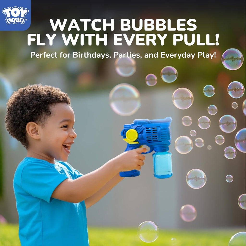 TOY Life 3 Pack Bubble Guns for Kids, Automatic Bubble Blower, Leakproof & Lightweight, Outdoor Summer Toys for Beach Travel, Easter Basket Stuffer, Party Favor, Birthday Gift for Toddlers Boys Girls