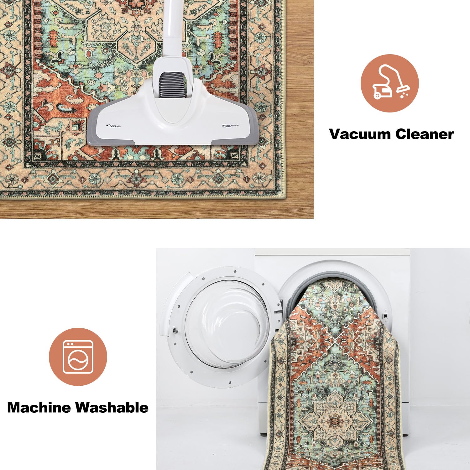 Yamaziot Christmas Kitchen Rugs Sets of 3, Non Slip Kitchen Mats for Floor with Rubber Backing, Holiday Christmas Snowflake Runner Rug Decor Home Decorations for Kitchen, Laundry Room, Hallway