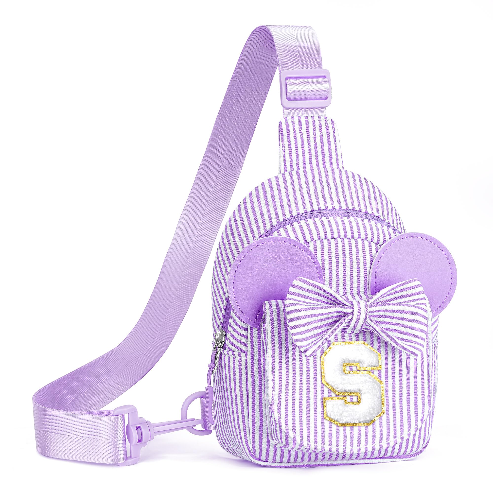 Birthday Gifts for Girls Kids, Personalized Small Initial Pink Sling Bag for Kid Girls | Small Initial Monogram Fanny Packs Crossbody Bag Purse for Girl Kid Year Old Birthday Gifts (Pink A)