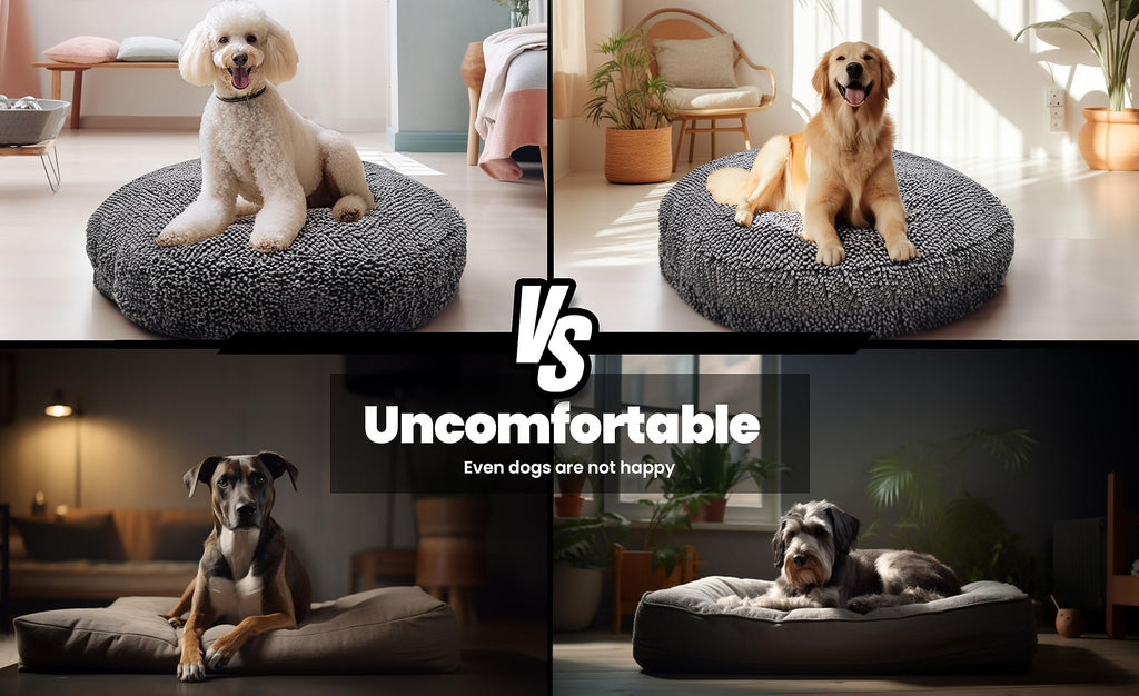 Muddy Mat® Cloud K-9 Bed for Dogs & Cats, Soft & Relaxing Donut Dog Bed, Chenille Material, Removable Cover, Washable & Dryer Safe–Black Small(25'x25')