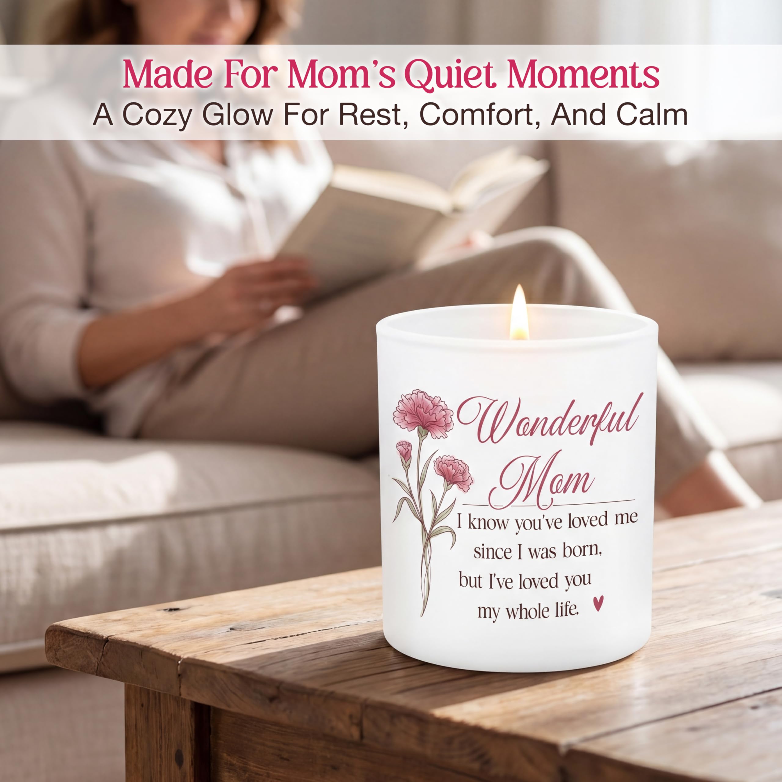 TEEZWONDER Mothers Day Gifts for Mom from Daughter Son - Favorite Child Vanilla Lavender Candle 10 oz - Dad Mom Birthday Gifts, Funny Gift for Grandma Grandpa, Scented Candles for Men Women