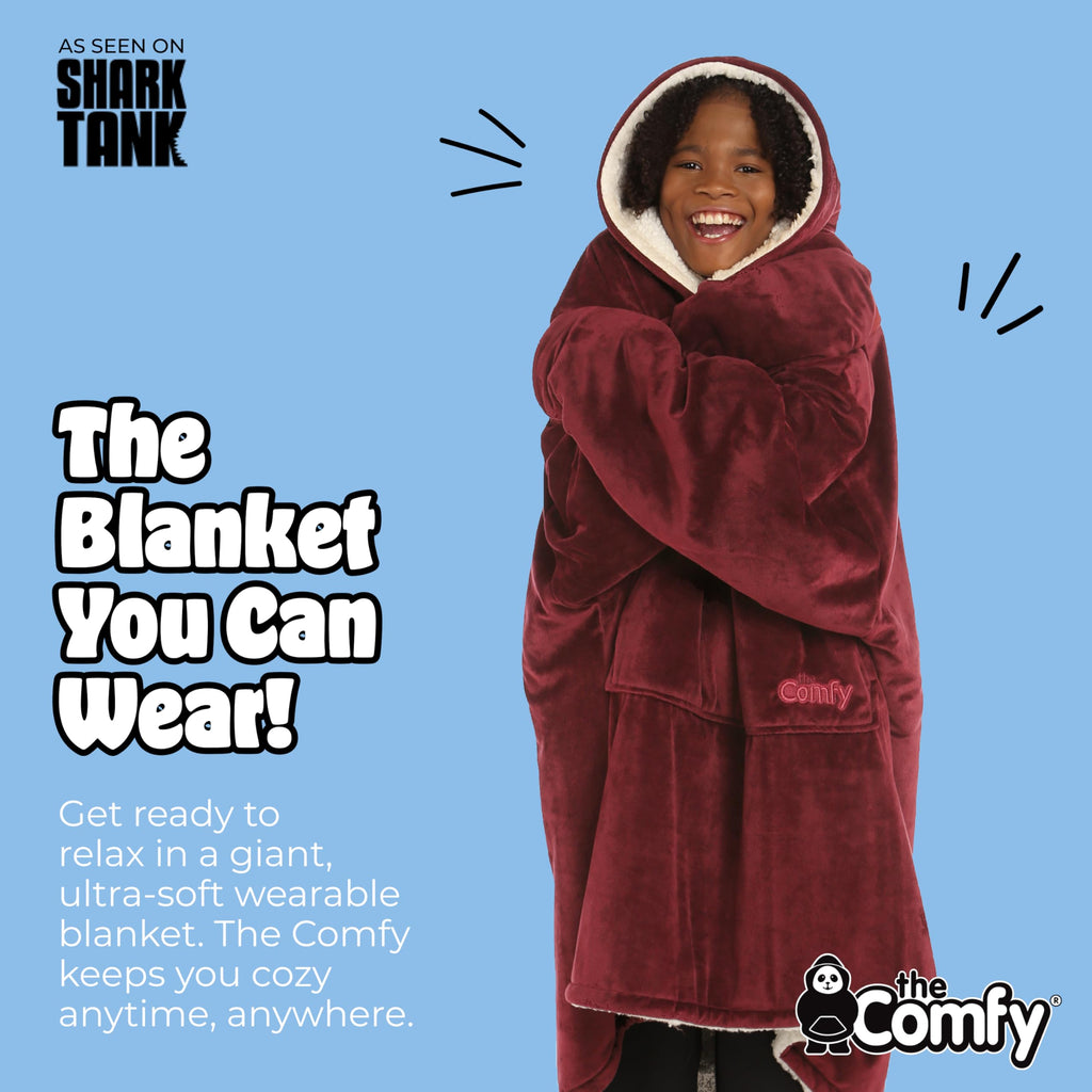 THE COMFY Original | From Shark Tank | Patented | Oversized Sherpa Wearable Blanket Hoodie| Gift for Women & Men | One Size