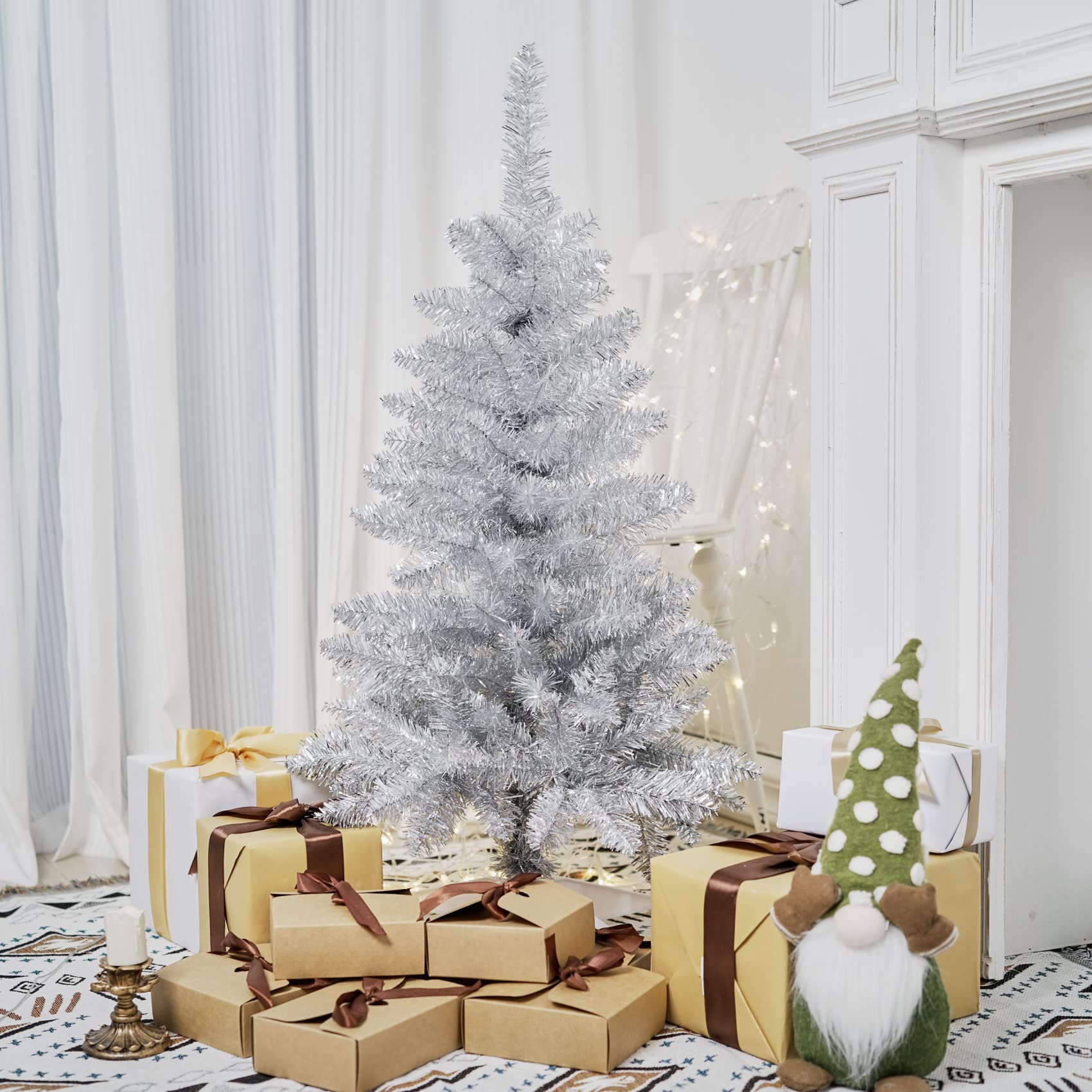 Small Christmas Tree 3FT Artificial Desktop Xmas Tree for Holiday Decor 160 Branch Tips,Green