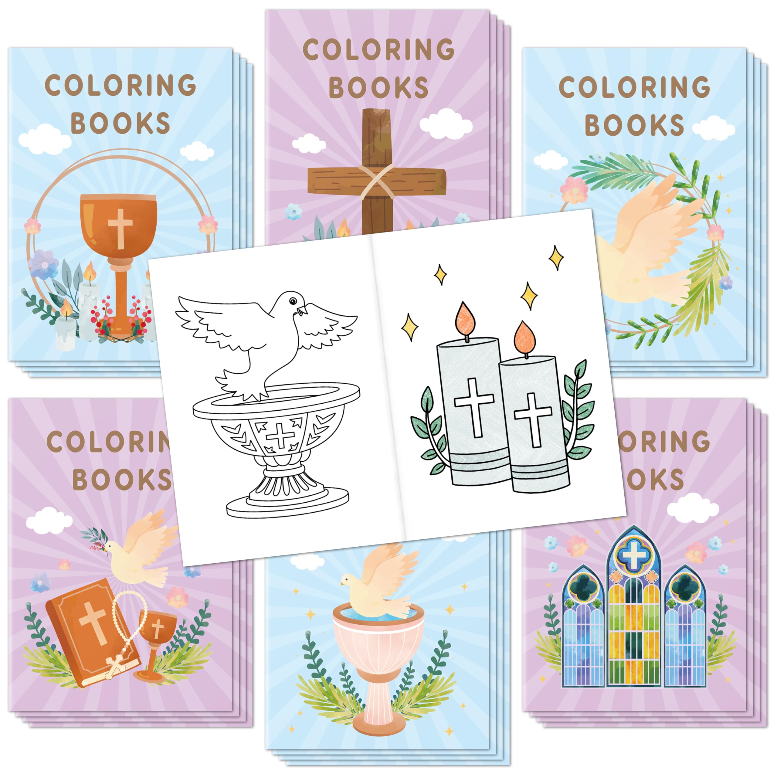 JAPBOR Fall Scarecrow Coloring Books - 24PCS Mini Autumn Scarecrows Color Book Bulk for Kids Party Favors, Thanksgiving Rustic Small Colouring Pages for Birthday Gifts Class Drawing Painting Game