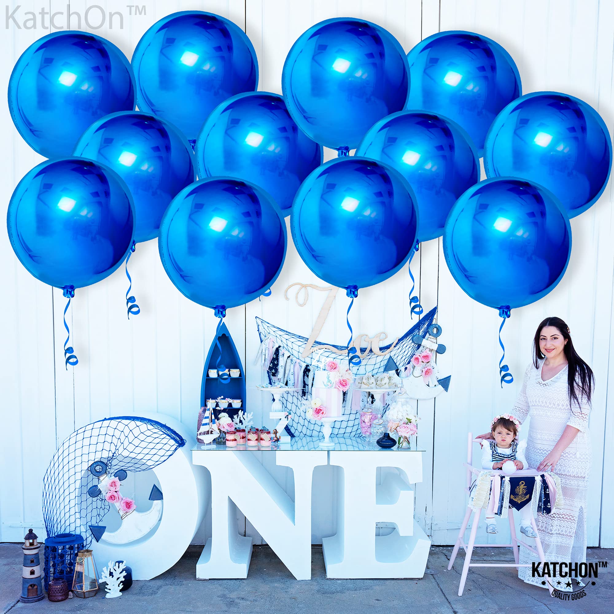 KatchOn, Large Gold Foil Balloons - 22 Inch, Pack of 12 | Gold Balloons for Graduation Decorations 2026 | Mylar Balloons for Anniversary, Wedding, Golden Birthday Party Decorations