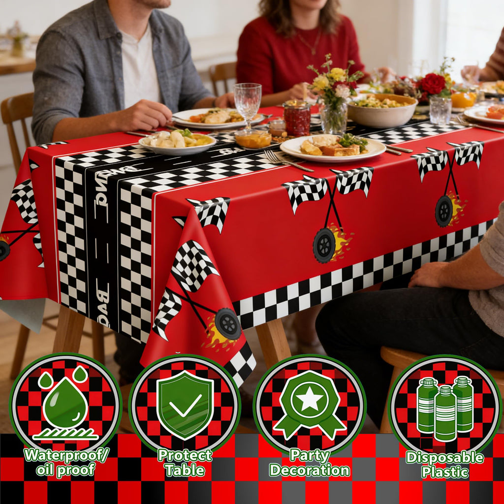 OHOME 4th of July Decorations - Red White and Blue Tablecloth for 250th Anniversary American USA Merchandise - Fourth of July Accessories for Home Outdoor | Patriotic American Flag Party Favors,2 Pack