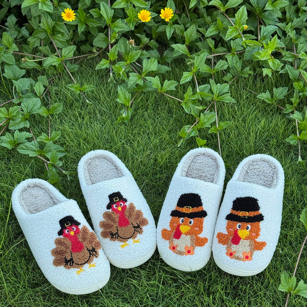 Cute Animal Slippers for Women Men Winter Fluffy Warm House Slippers Soft Plush Indoor outdoor Shoes