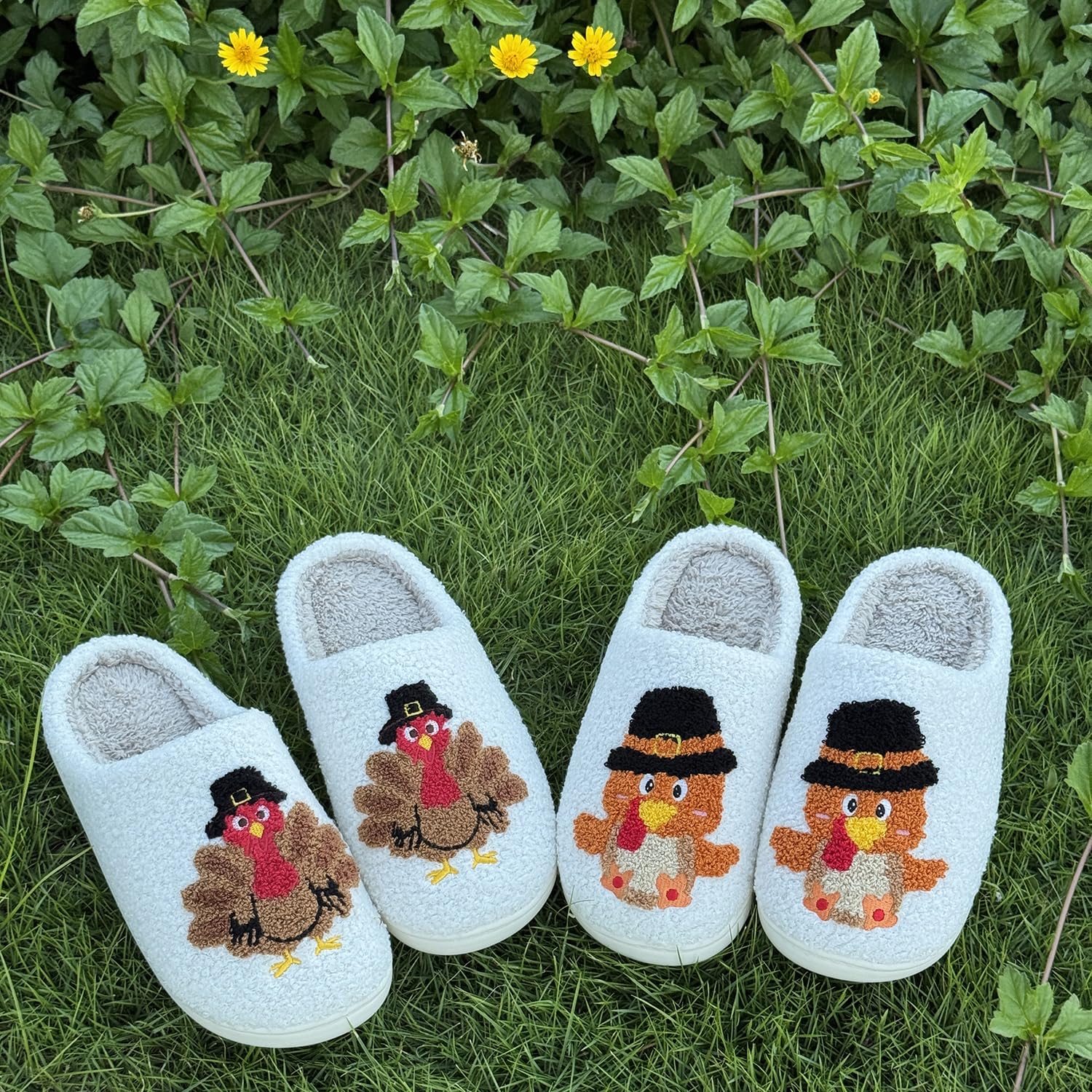 Cute Animal Slippers for Women Men Winter Fluffy Warm House Slippers Soft Plush Indoor outdoor Shoes