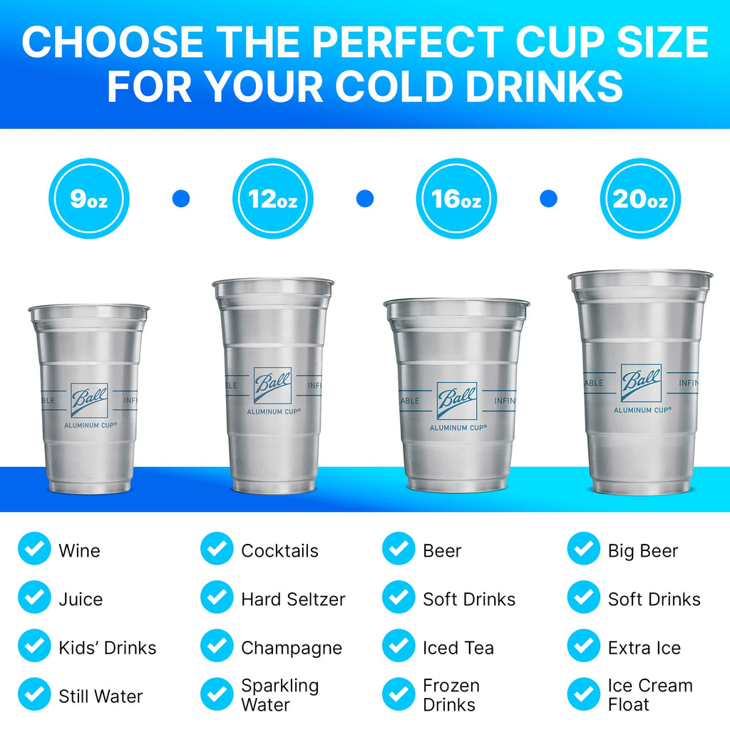 Top Cup America's 250th Birthday 20 oz Reusable Aluminum Party Cups 20 Count | Durable, Reusable & Recyclable, Made in USA