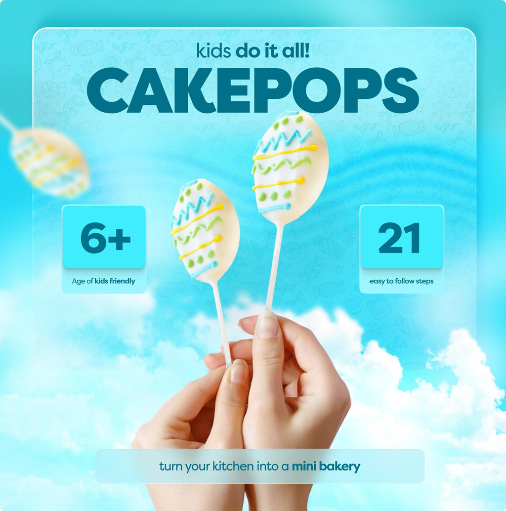 Baketivity DIY Cake Pop Baking Kit for Kids - Premeasured Ingredients, Decorating Supplies