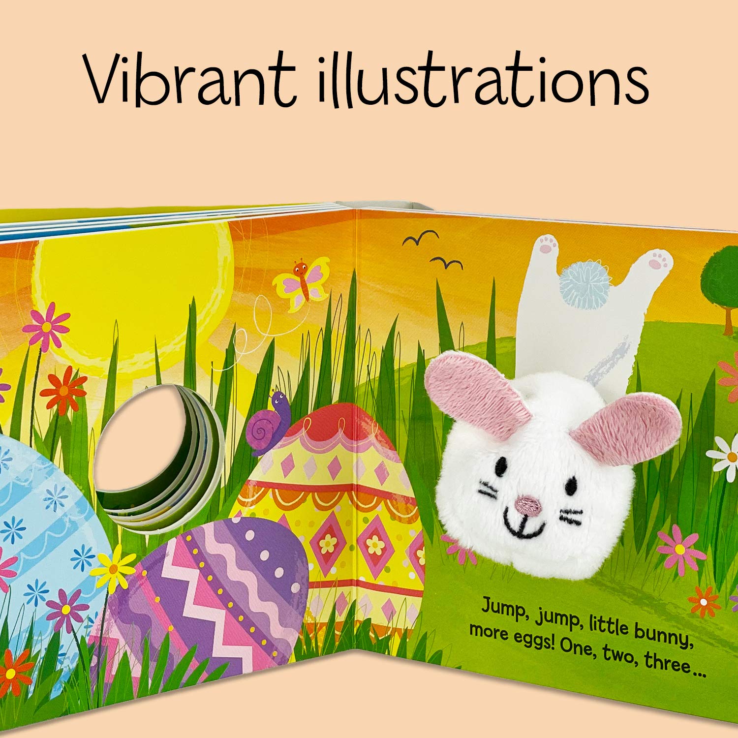 Hippity, Hoppity, Little Bunny - Finger Puppet Board Book for Easter Basket Gifts or Stuffer Ages 0-3