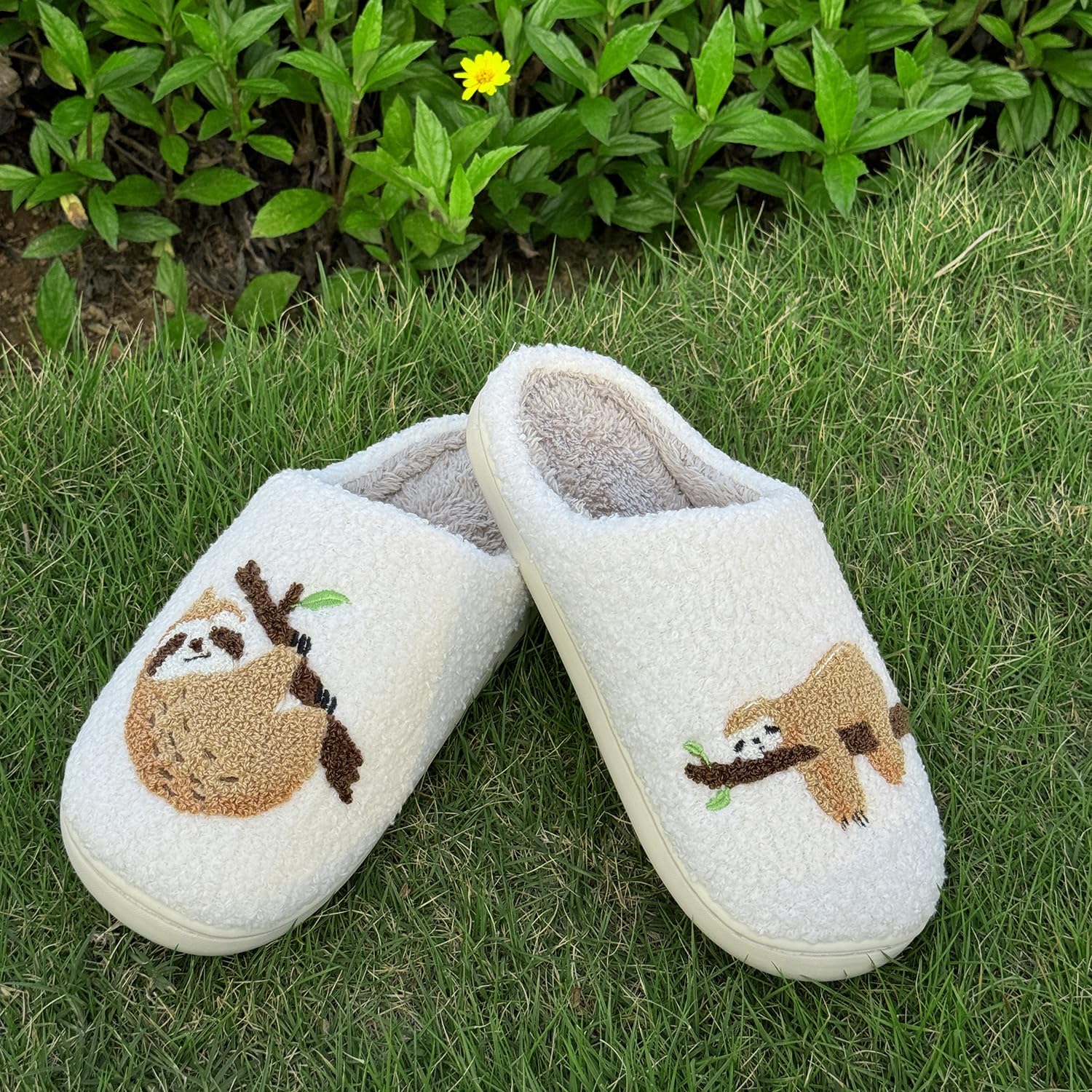 Cute Animal Slippers for Women Men Winter Fluffy Warm House Slippers Soft Plush Indoor outdoor Shoes