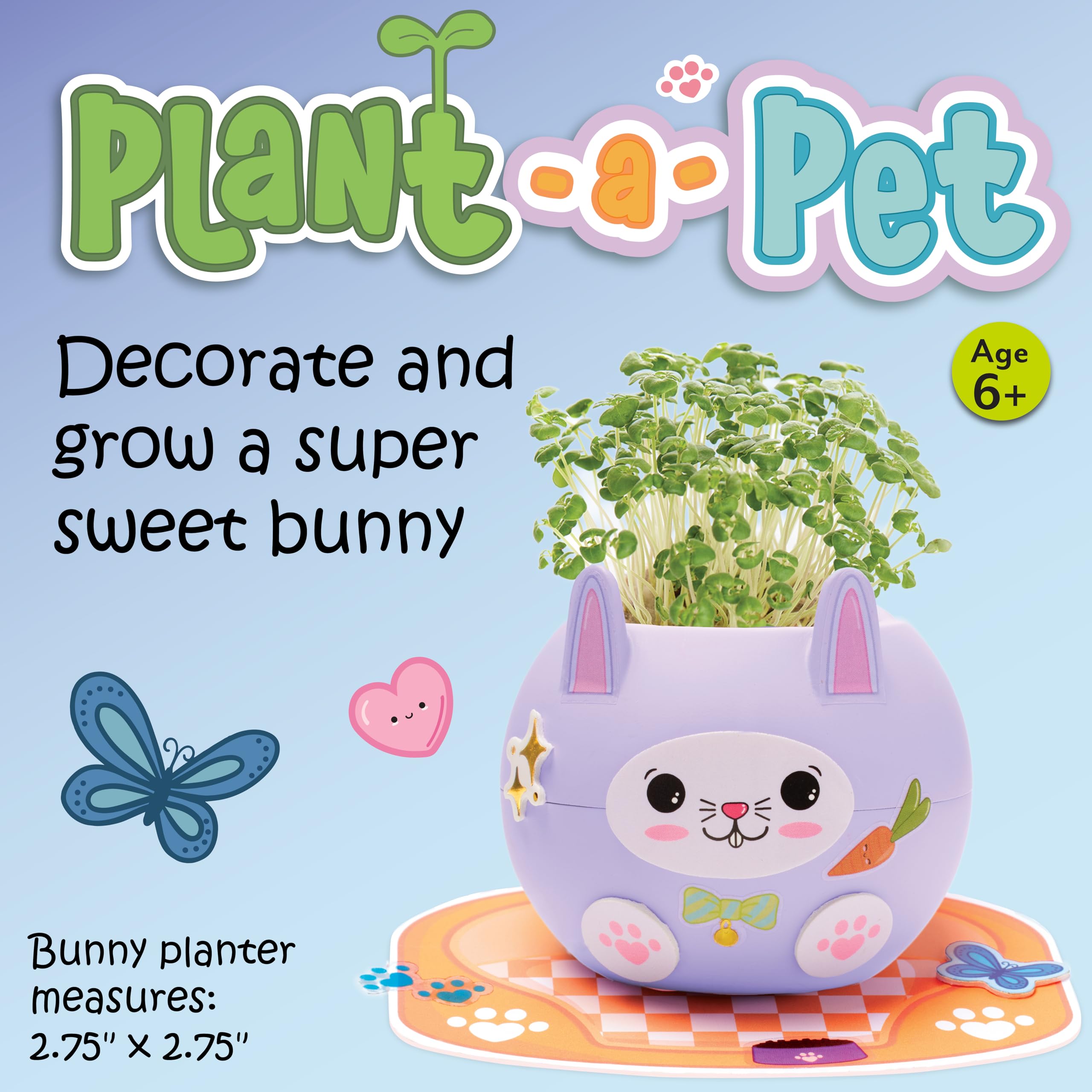 Creativity for Kids Plant-A-Pet: Kitty - Arts and Crafts for Kids, Mini Gifts for Girls and Screen Free Summer Fun for Kids, Chia Seed Plant Pet (Ages 6+)