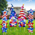 Bencailor 4 Set 4th of July Yard Signs LED 250th Anniversary Patriotic Outdoor Lawn Decor Waterproof USA Red White and Blue Yard Stakes for Independence Day(Green,St. Patrick's Day)